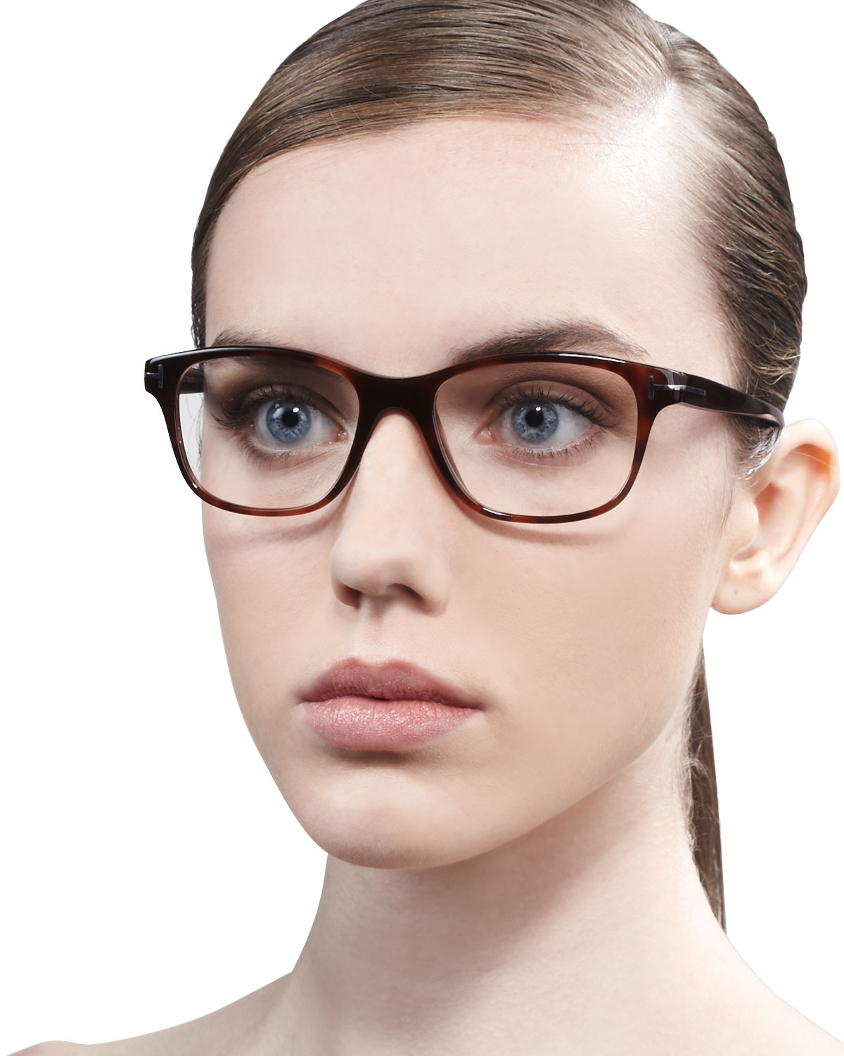 Tom Ford Unisex Semirounded Square Fashion Glasses Dark ...