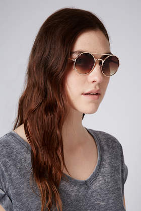 Gold <b>Mike Brow</b> Round Sunglases - topshop-gold-mike-brow-round-sunglases-product-1-16169866-0-189433639-normal