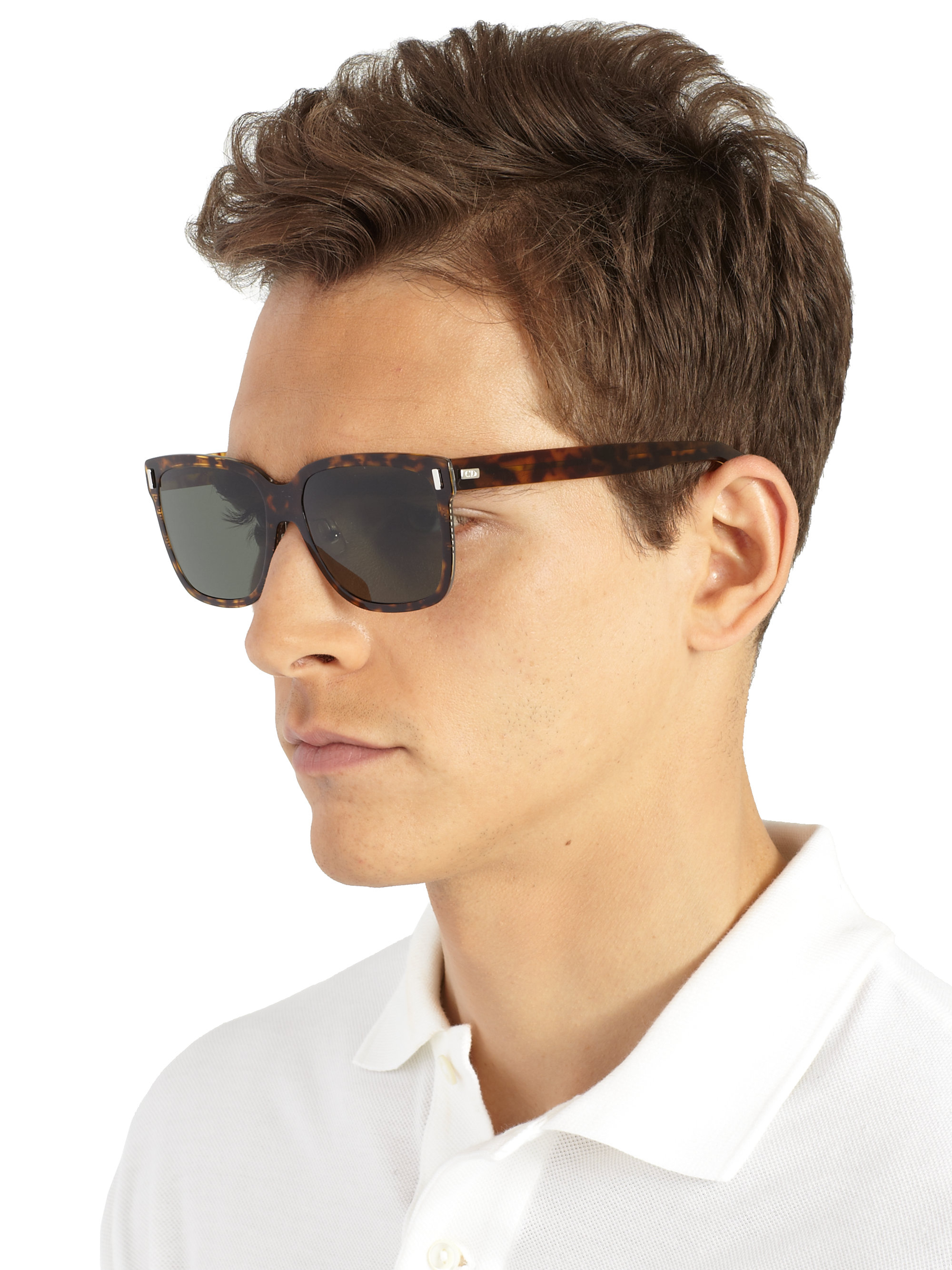 Dior homme Crystal-Tie Acetate Sunglasses in Brown for Men | Lyst