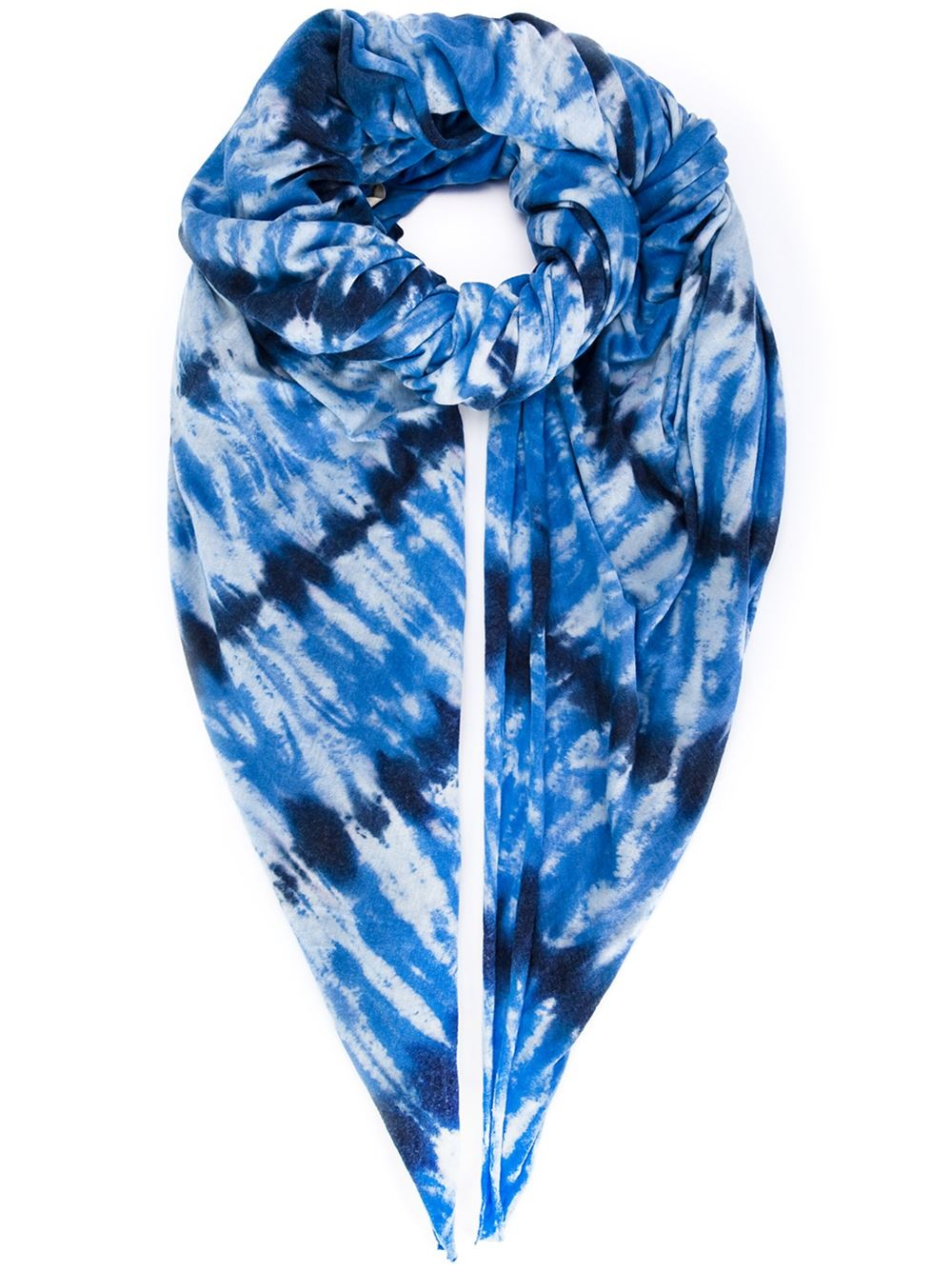 Raquel allegra Tiedye Scarf in Blue Lyst