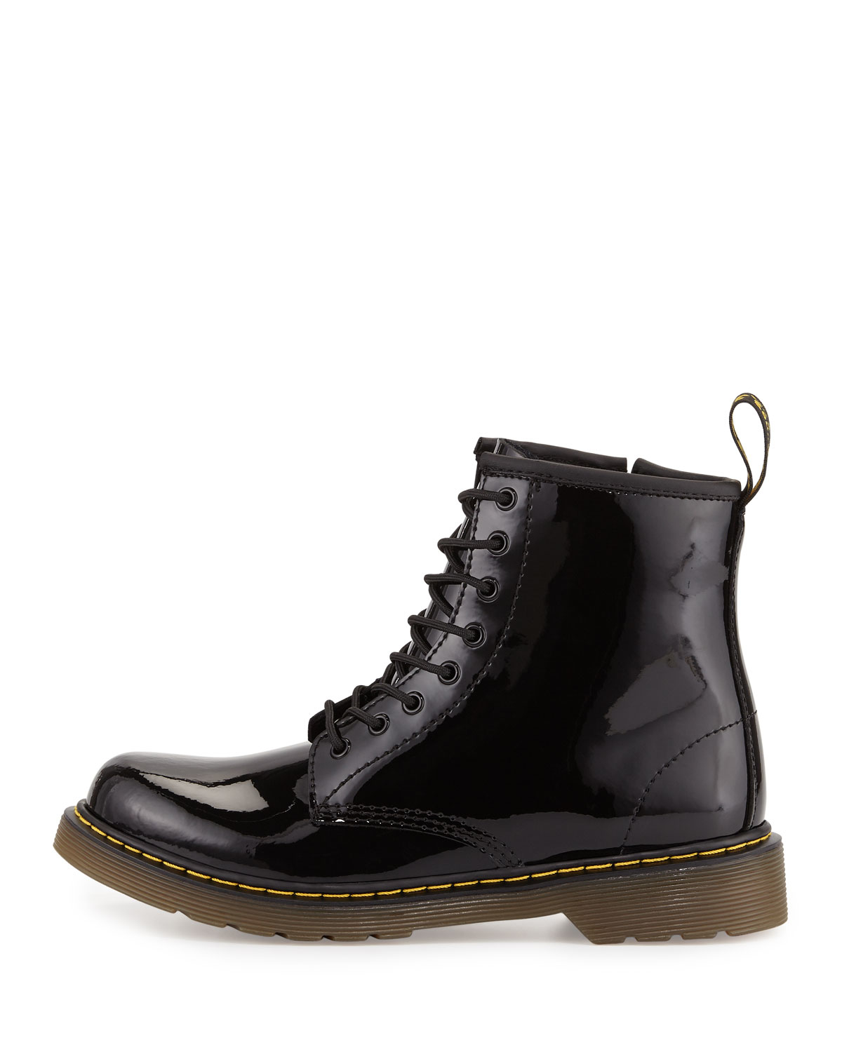 Lyst Dr. Martens Delaney PatentLeather Military Boots in Black