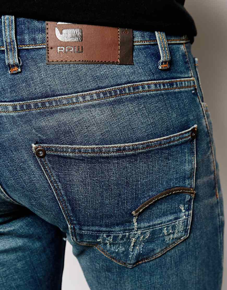G Star Raw Denim Jeans Defend Super Slim Skinny Fit Wils Stretch Mid Wash In Blue For Men Lyst 7758
