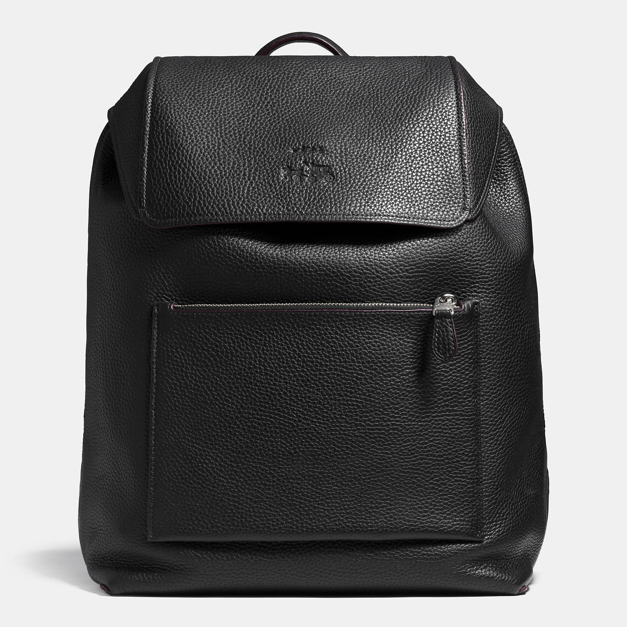 Coach Manhattan Backpack In Pebble Leather in Black | Lyst
