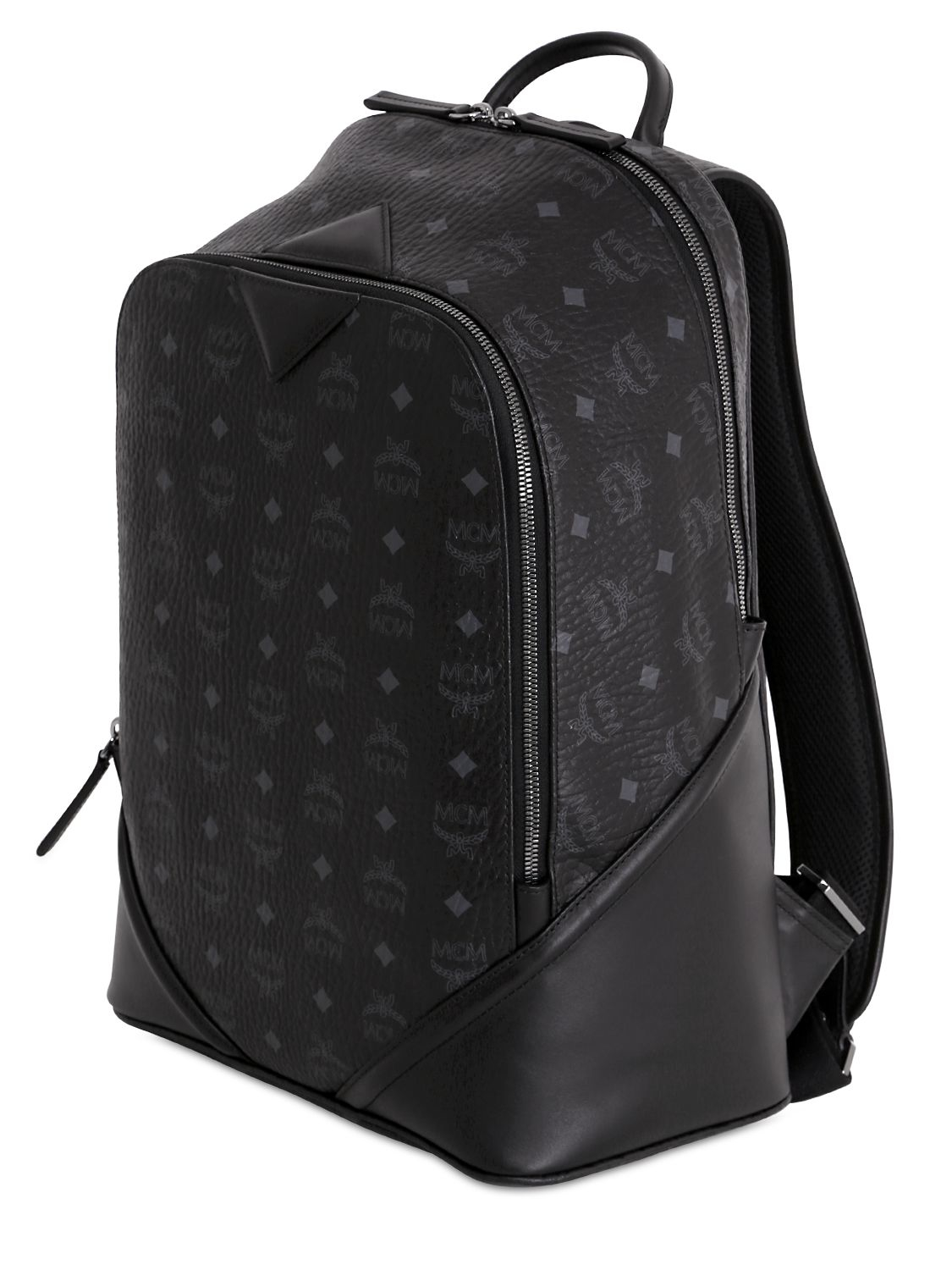 Mcm Medium Duke Coated Canvas Backpack in Black | Lyst