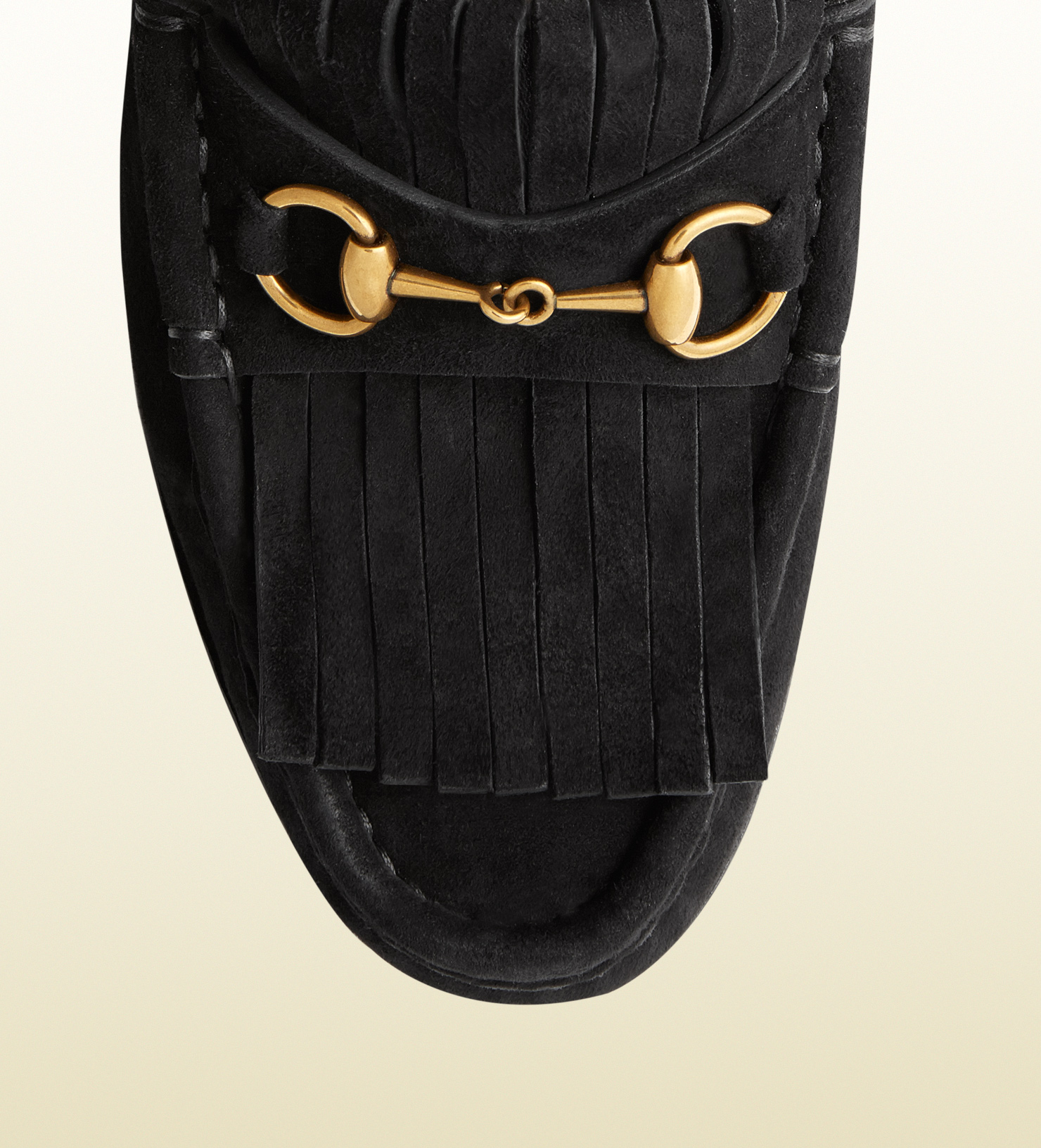 gucci black suede horsebit loafers