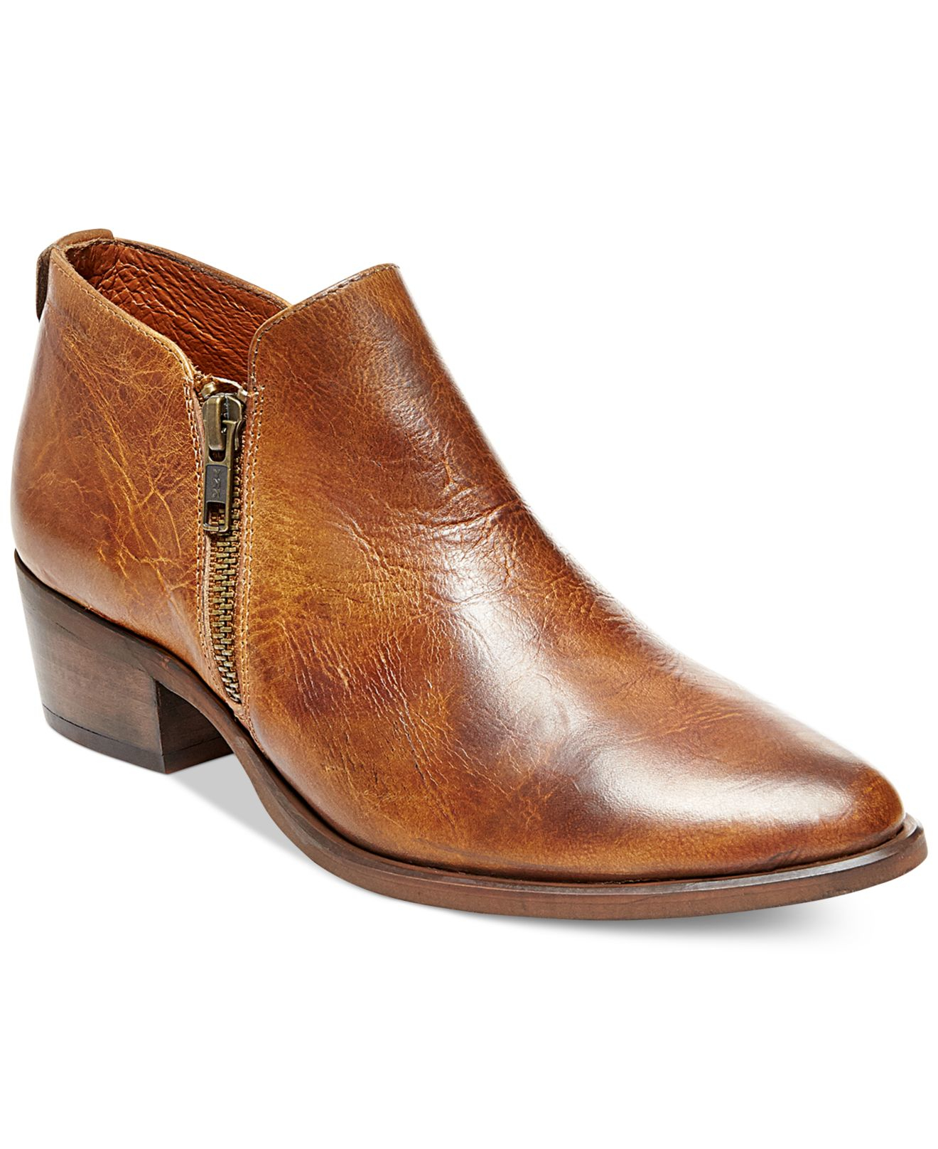 Lyst Steve Madden Women S Ajay Western Booties In Brown   Steve Madden Cognac Leather Womens Ajay Casual Booties Brown Product 0 162313234 Normal 