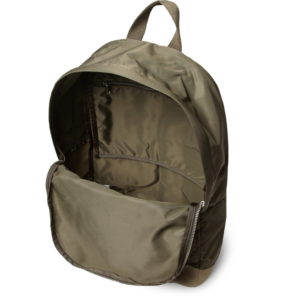 Lyst A.P.C. Suedetrimmed Backpack in Green for Men