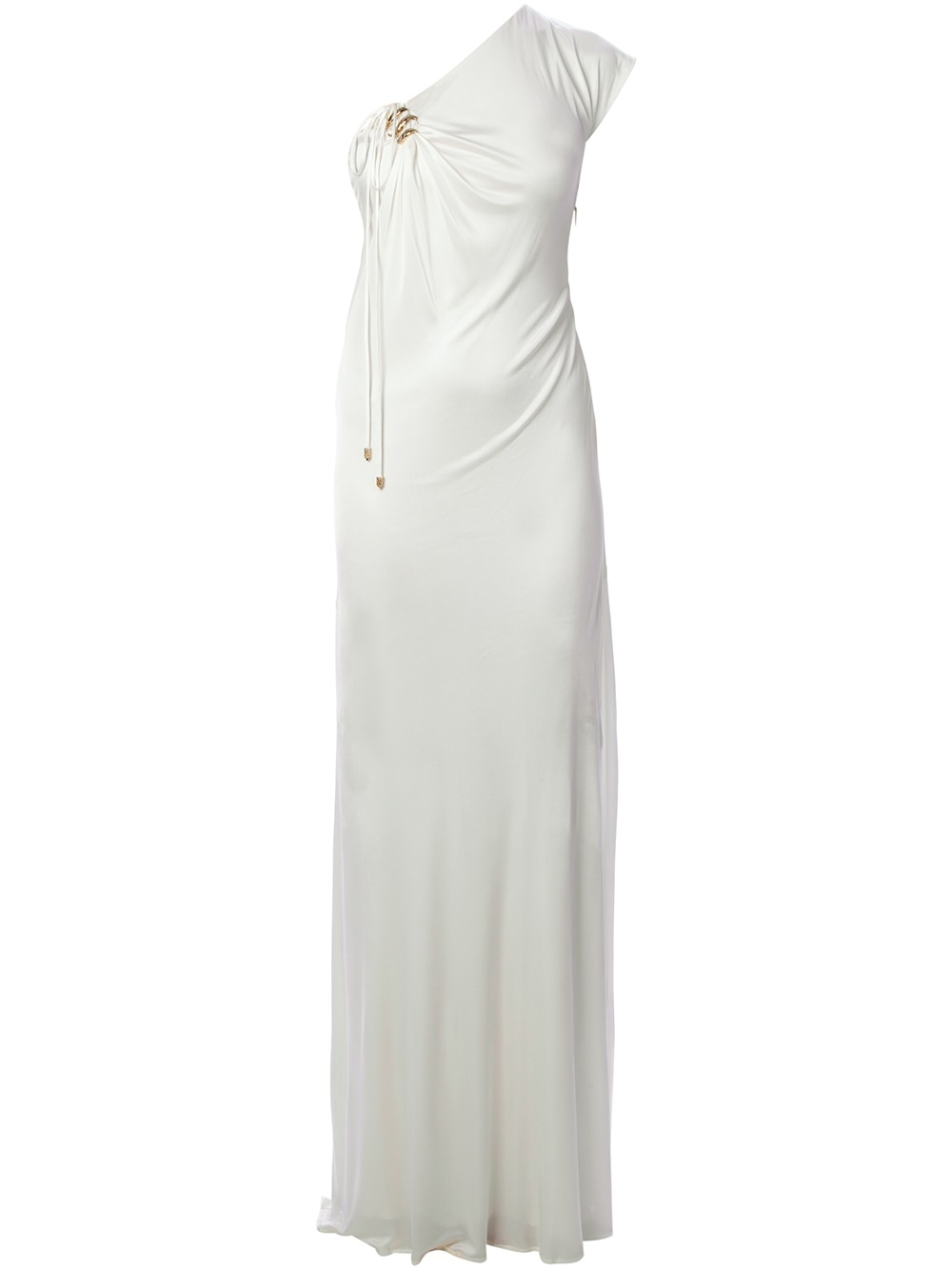 Roberto cavalli Asymmetric Gown in White | Lyst
