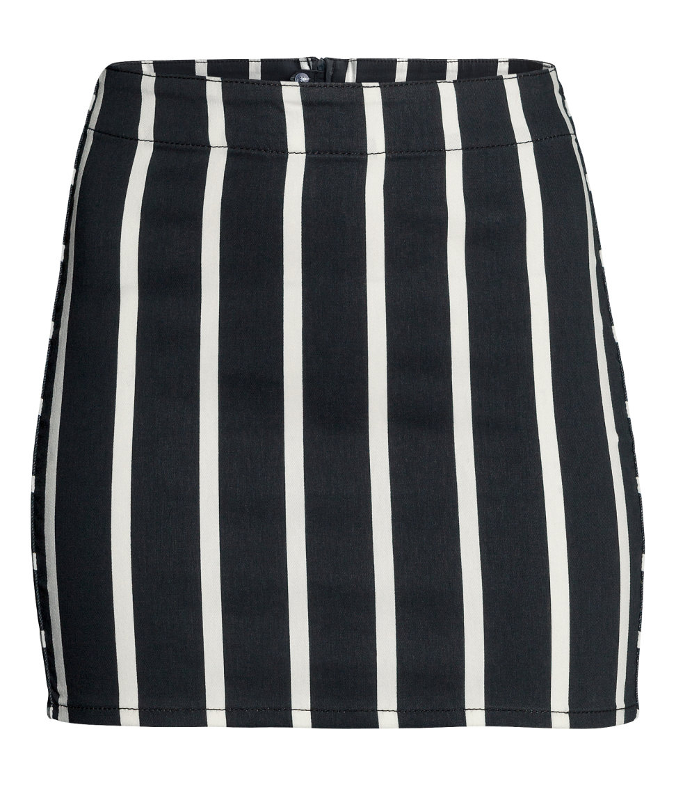 H&m Patterned Skirt in White Lyst