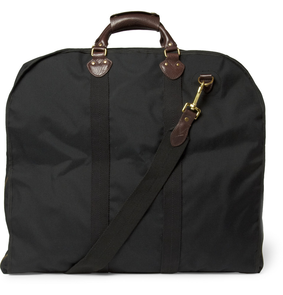 Lyst J.Crew Leather And Canvas Garment Bag in Black for Men