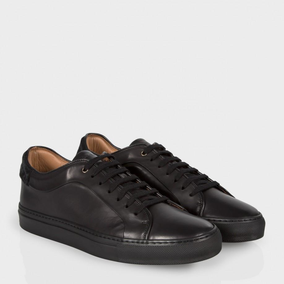 Lyst - Paul Smith Men's Black Leather 'basso' Trainers With Pony Hair ...