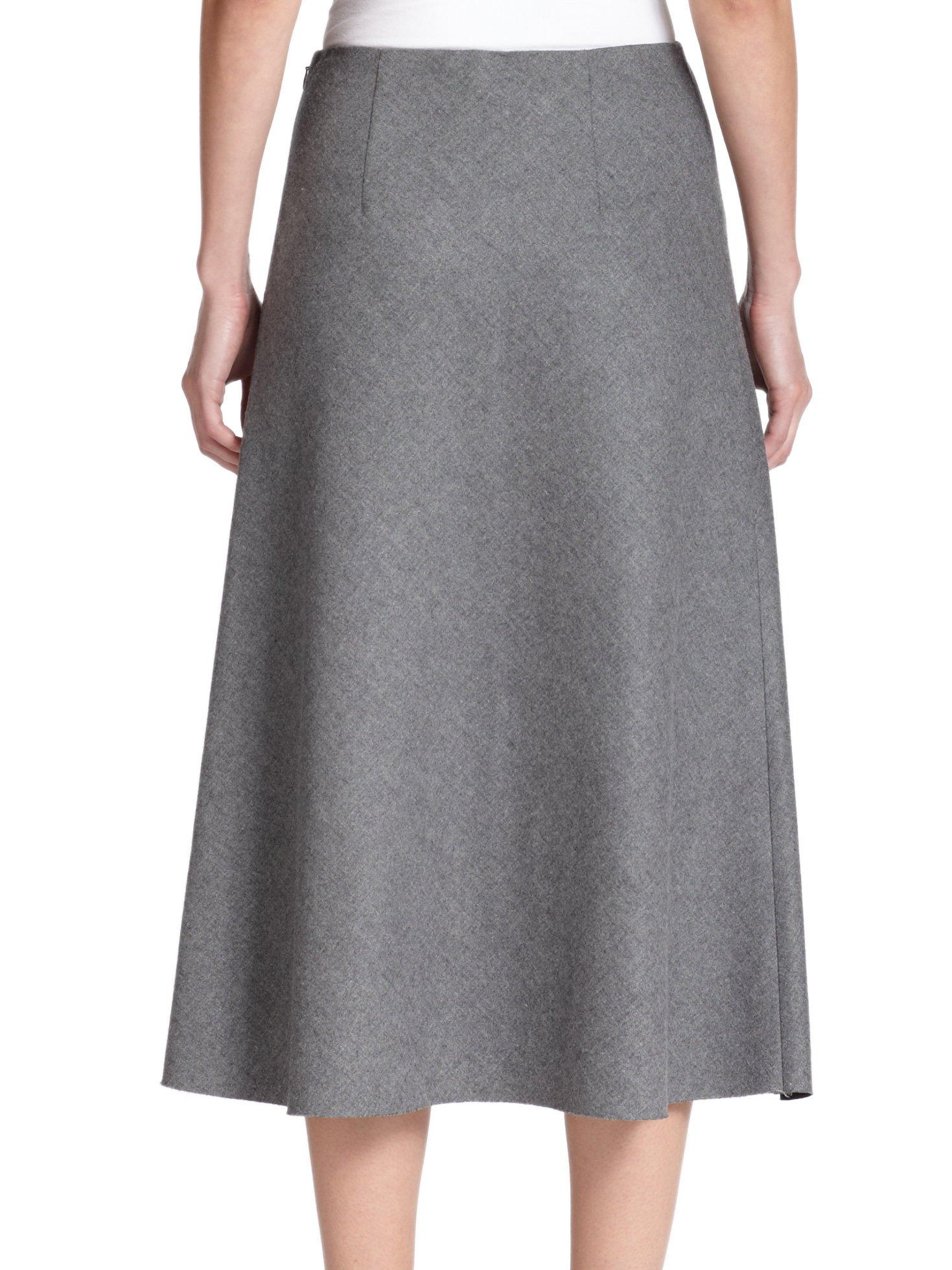 dark grey a line skirt