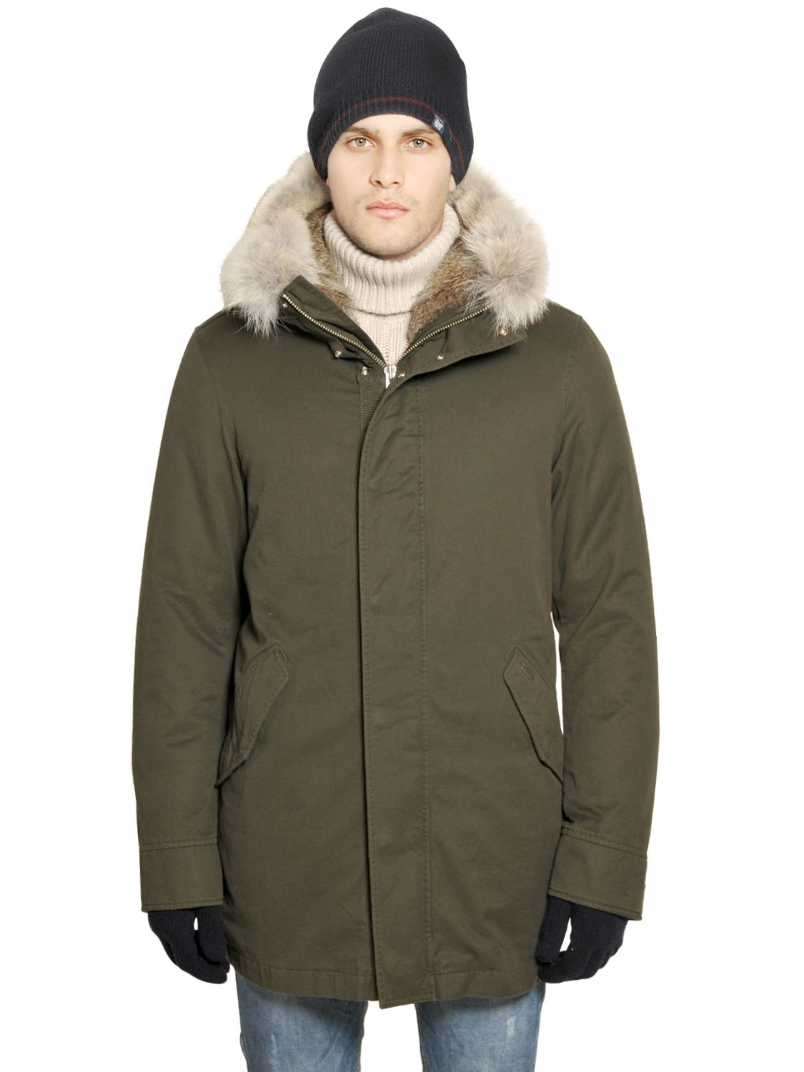 Lyst - Woolrich Eskimo Cotton Parka in Green for Men