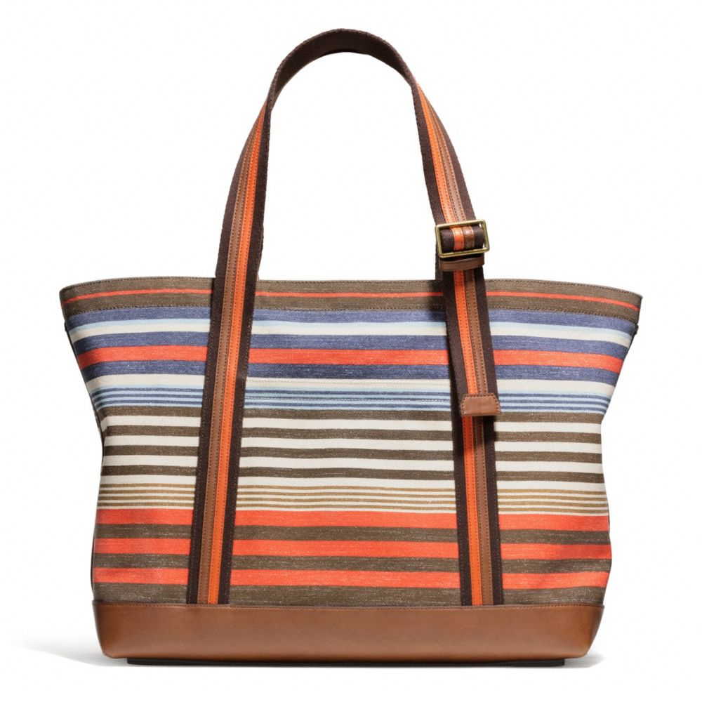 Lyst - Coach Bleecker Beach Tote in Striped Canvas for Men