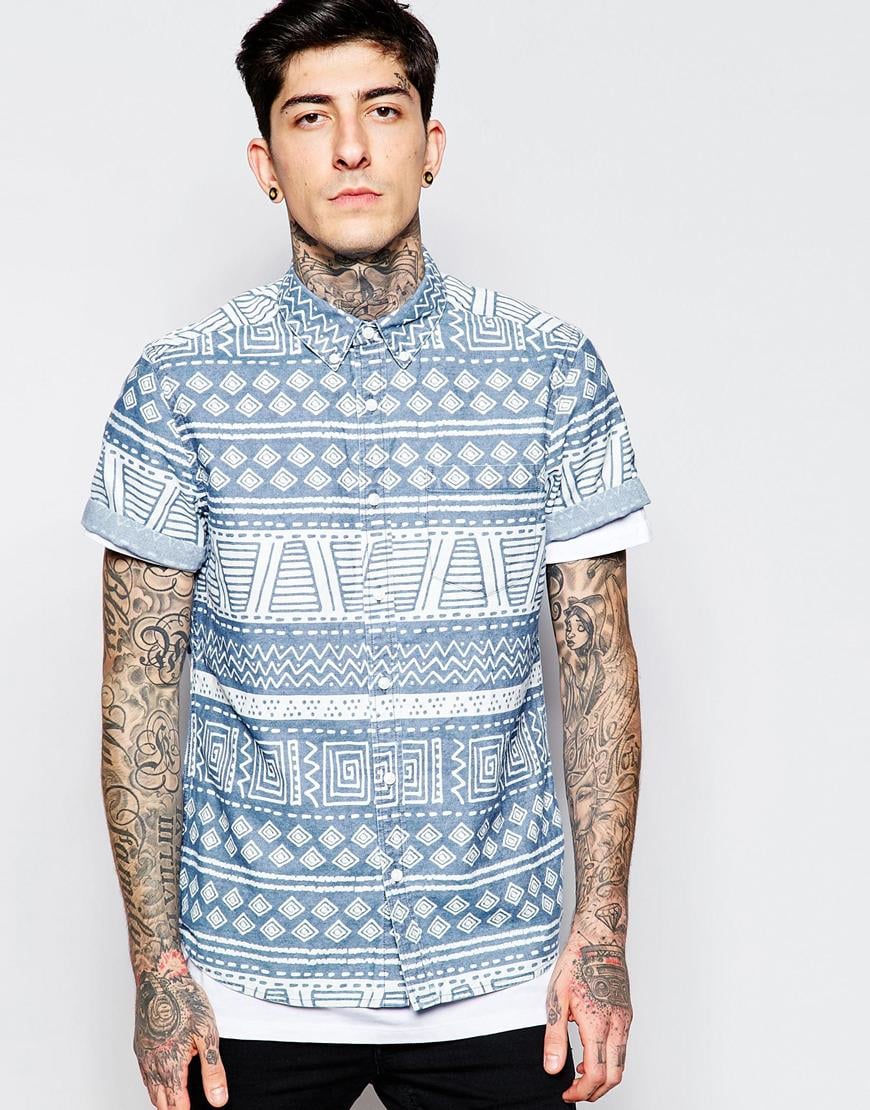 pull and bear aztec shirt