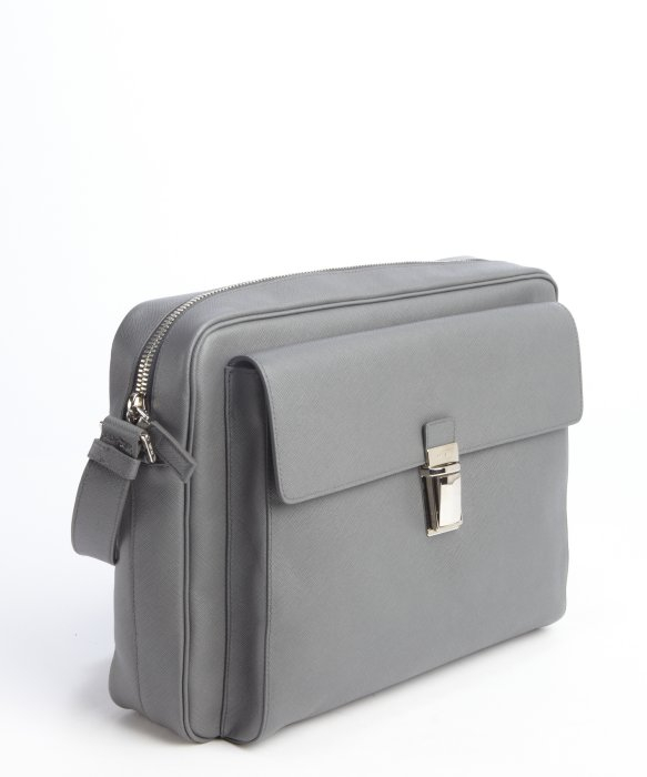 prada grey leather small bag  