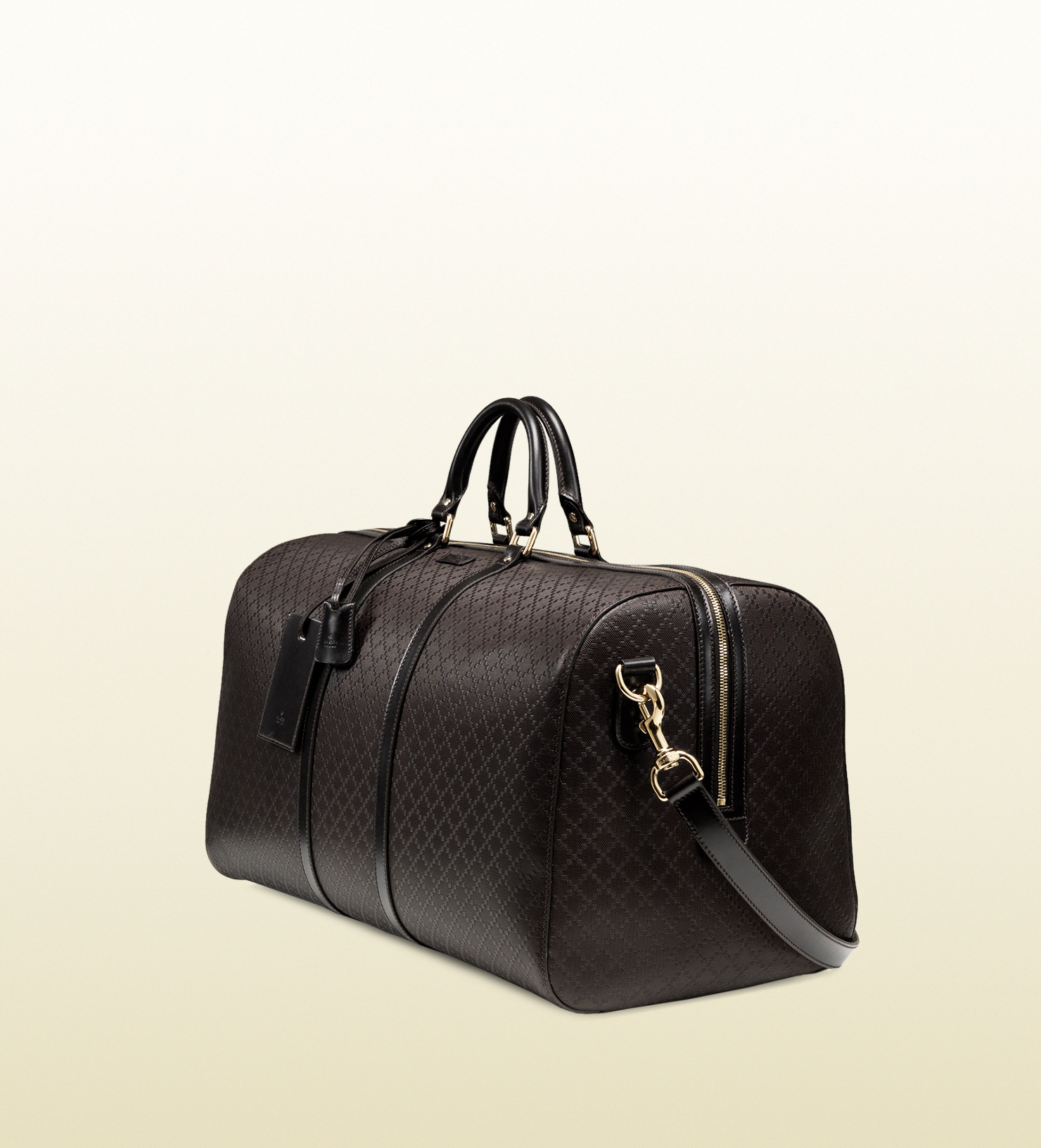 Lyst - Gucci Bright Diamante Leather Carry-on Duffle Bag in Brown for Men