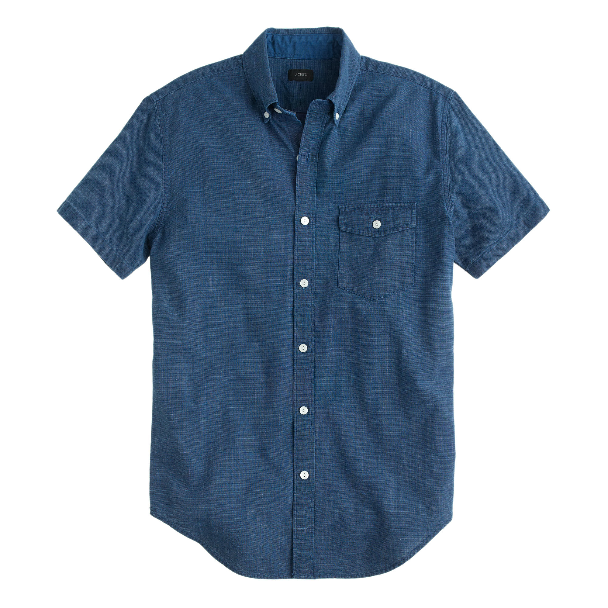 J.crew Secret Wash Short-sleeve Shirt In Indigo in Blue for Men (indigo ...