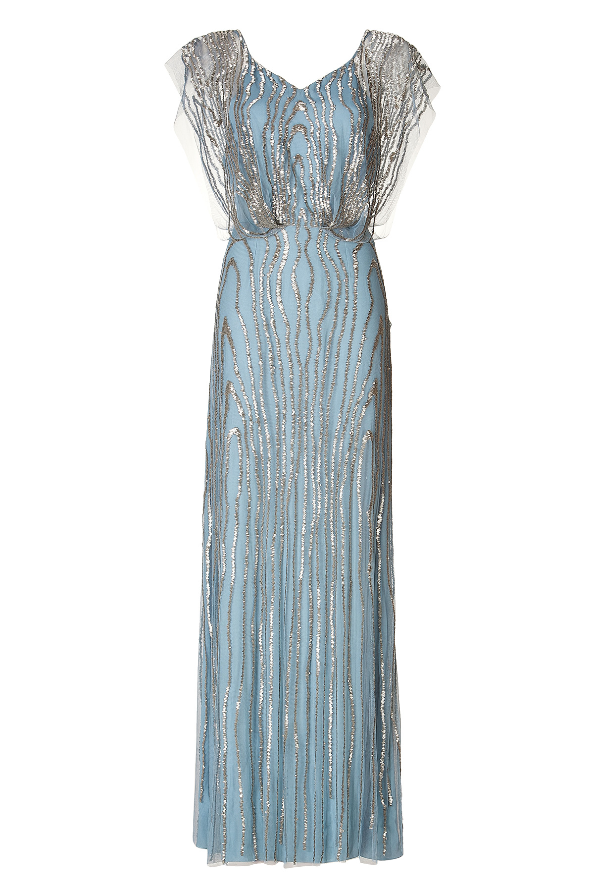 Jenny packham Beaded Gown in Blue | Lyst