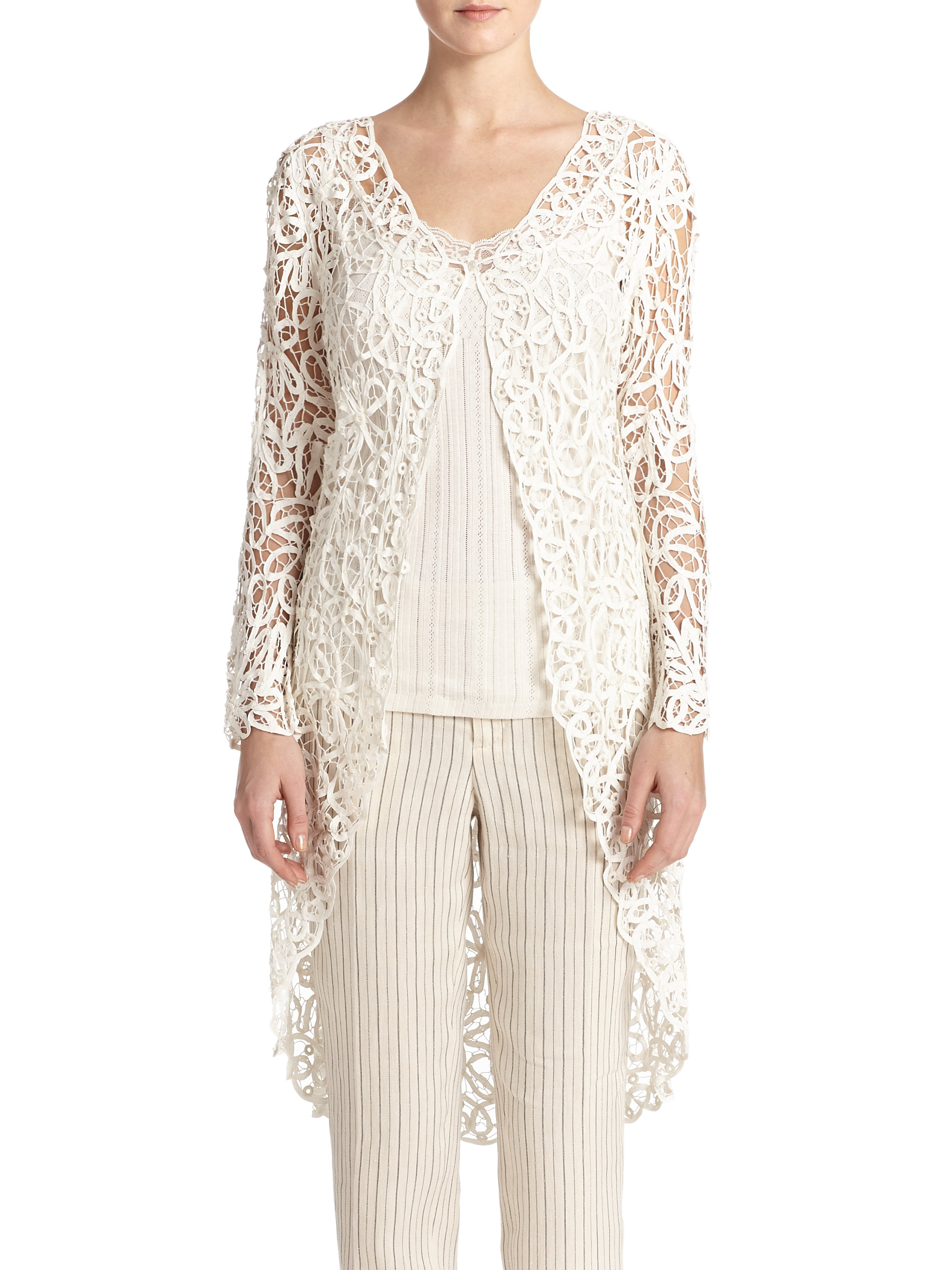 Lyst - Polo Ralph Lauren Lace Duster In White