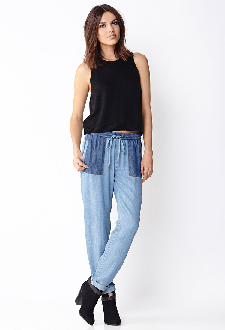 chambray joggers