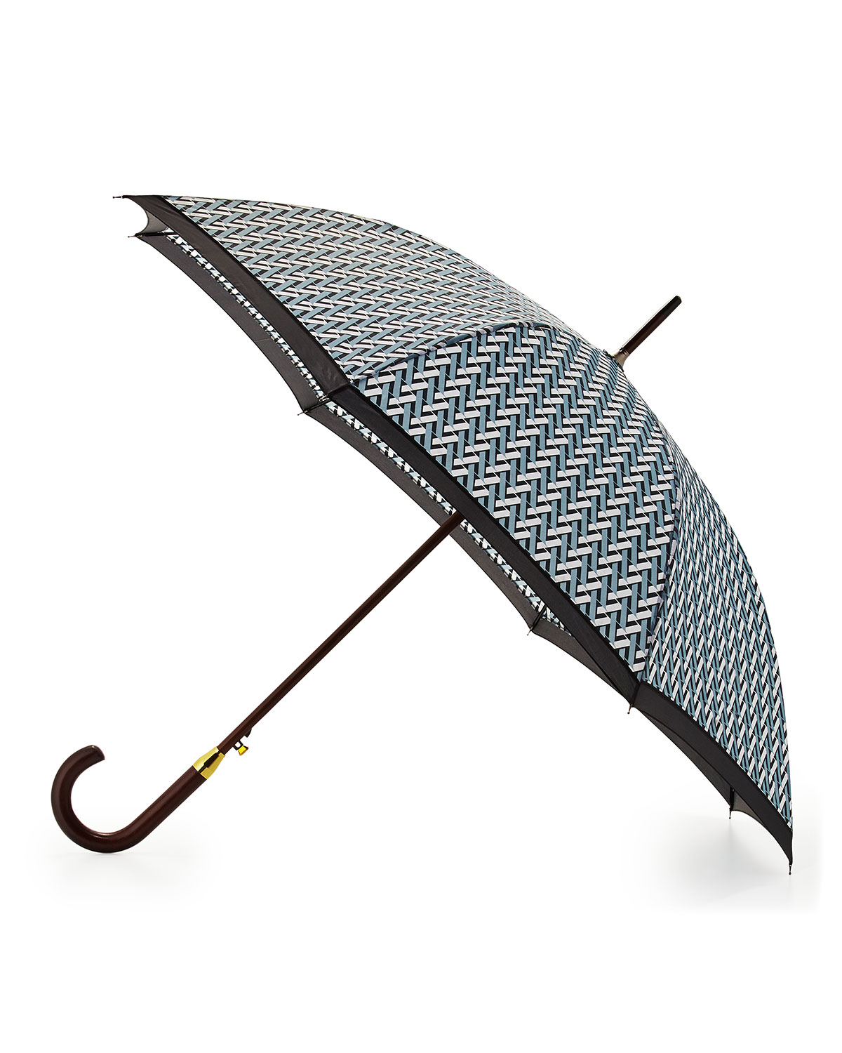 Adrienne vittadini LegacyPrint CurvedHandle Umbrella in Black Lyst