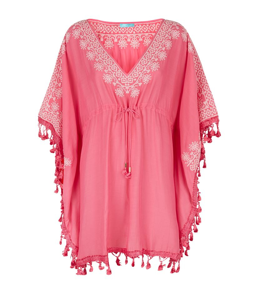 Melissa odabash Annette Embroidered Kaftan in Pink Lyst