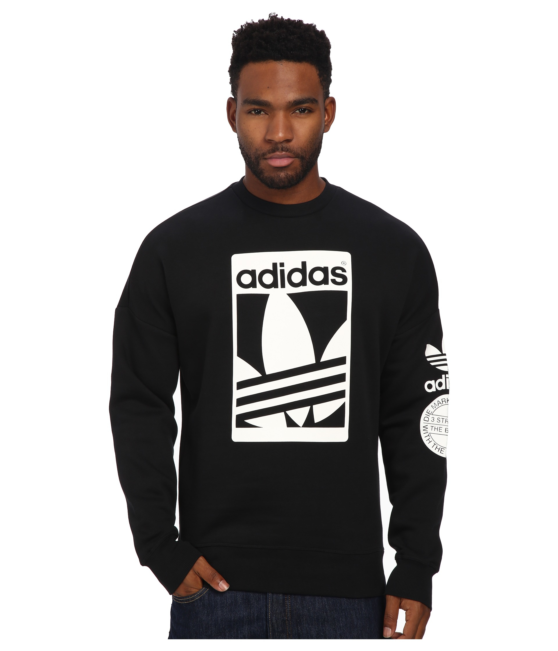 Adidas Originals Black Street Graphic Crew for men Adidas Originals Black Street Graphic Crew for men