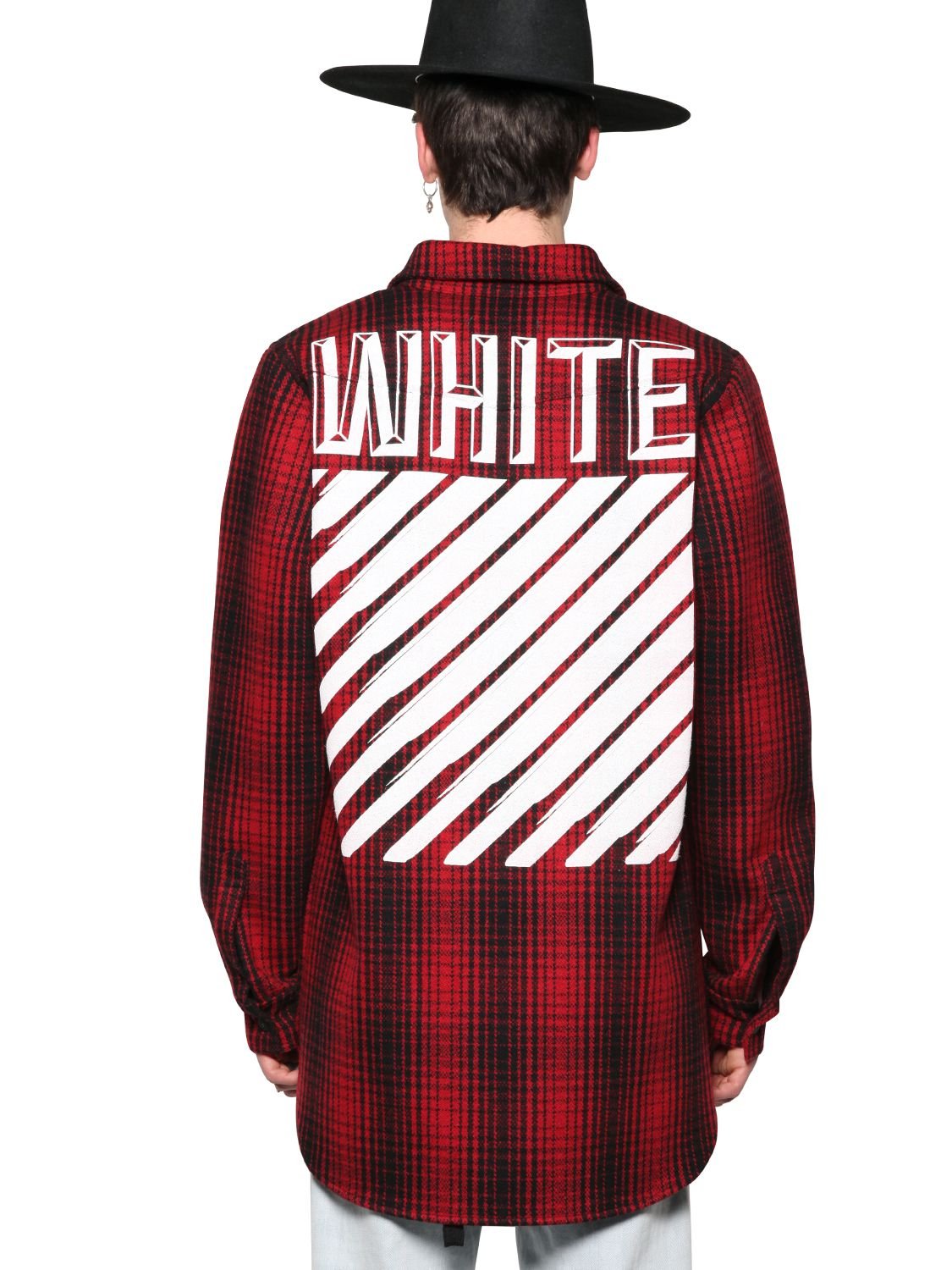 off white wool flannel