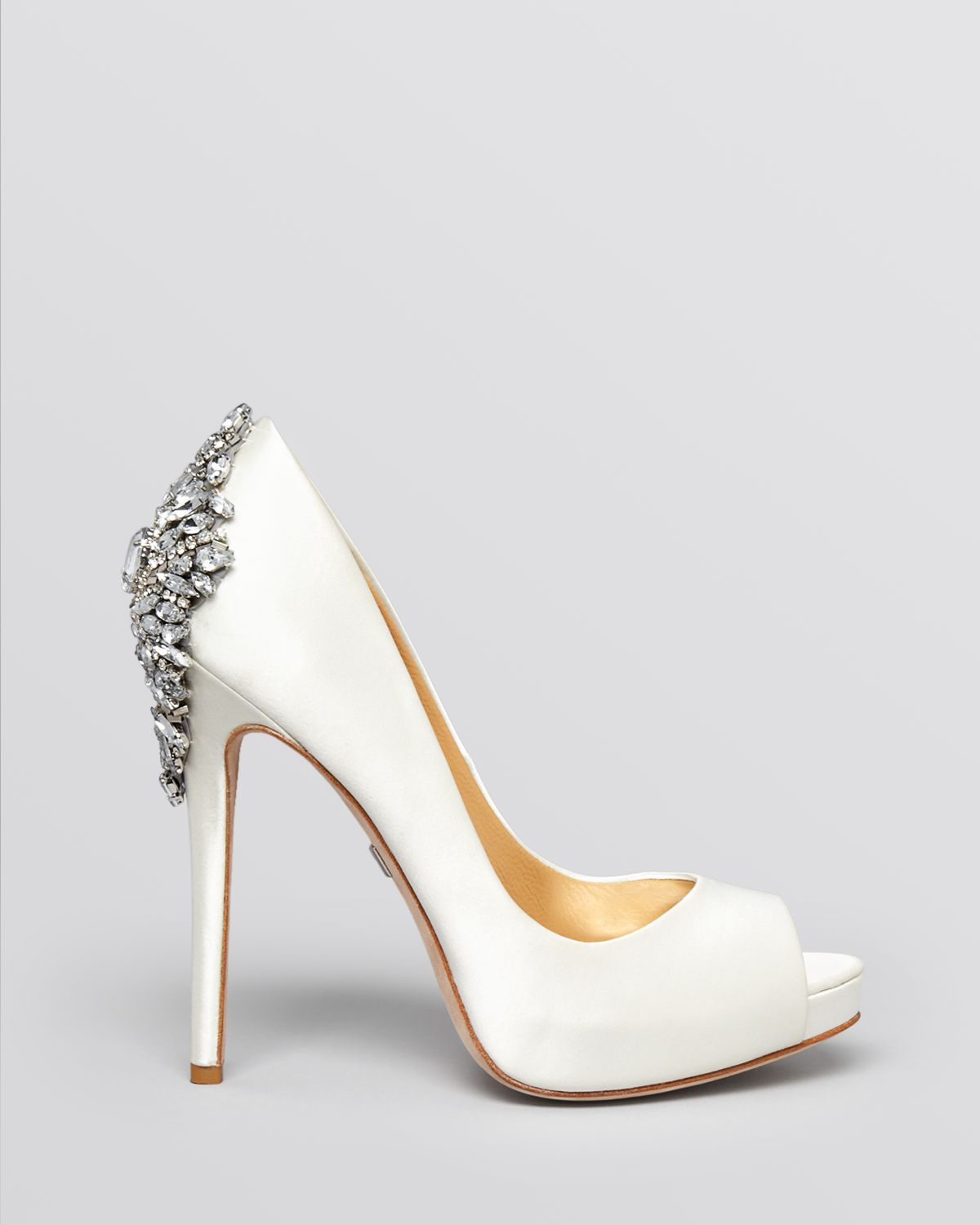 Badgley mischka Peep Toe Platform Evening Pumps - Kiara High Heel in ...