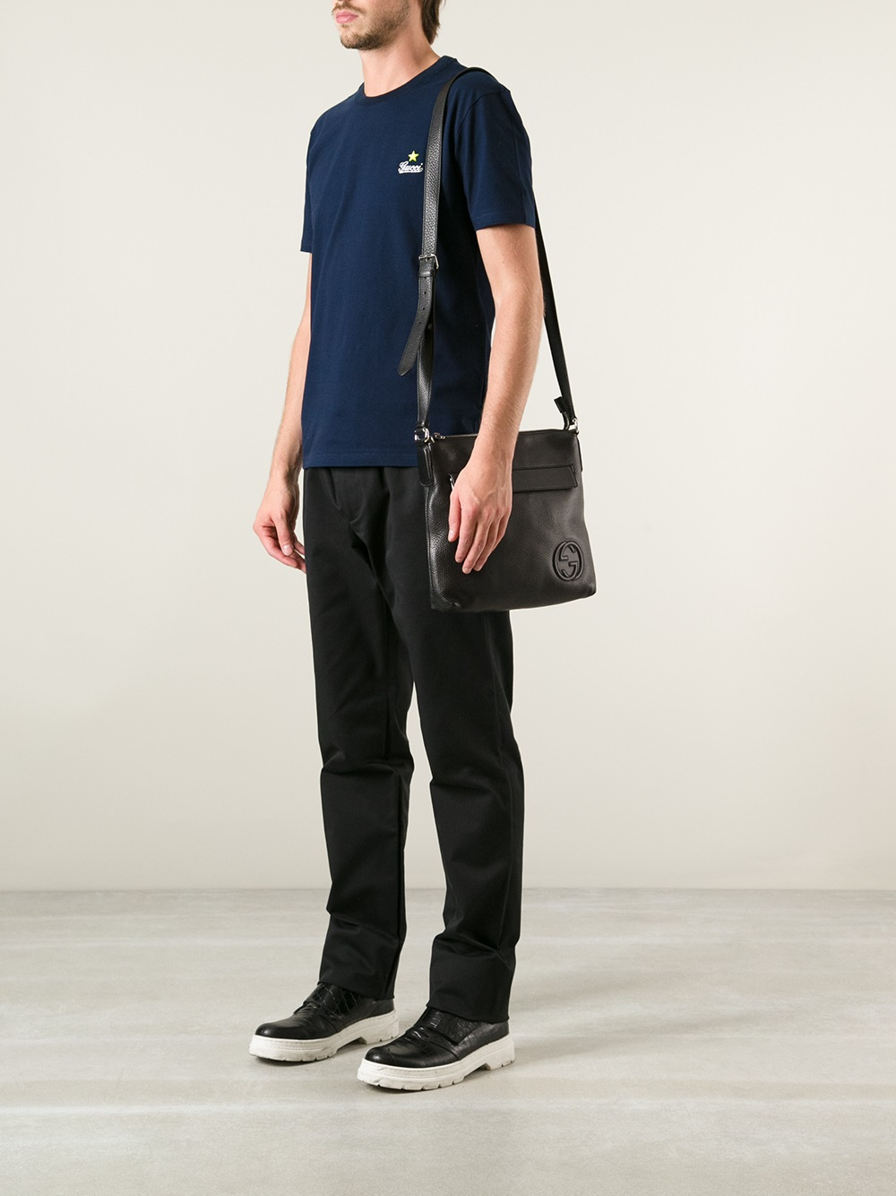 Lyst - Gucci Small Square Shoulder Bag in Black for Men