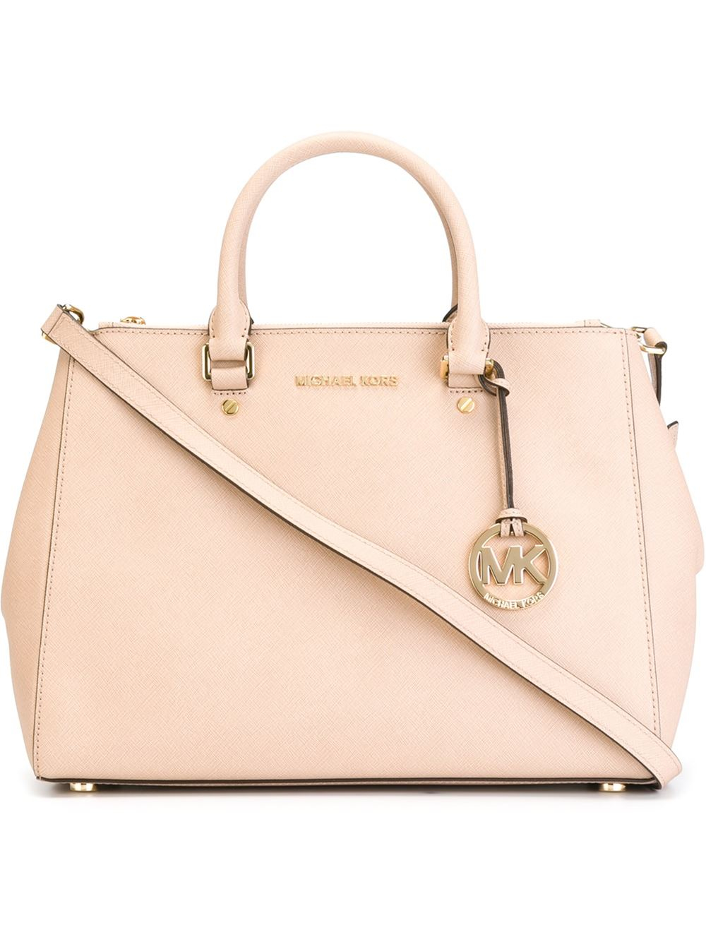 Michael michael kors 'sutton' Tote in Natural | Lyst