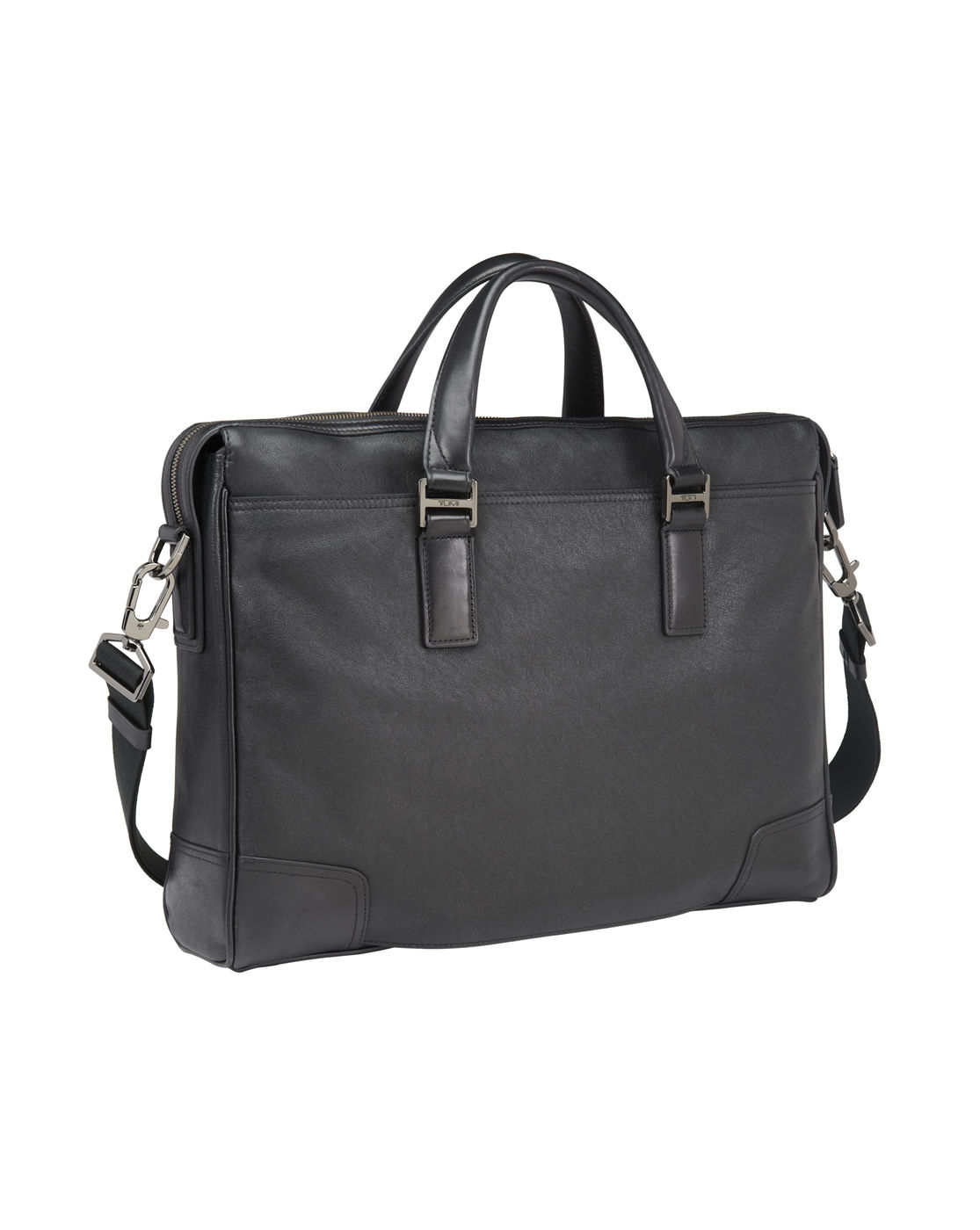 Tumi Irving Slim Black Leather Bag in Black for Men | Lyst