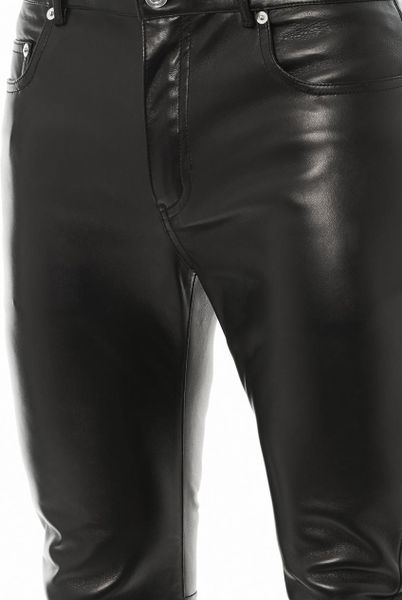 Saint Laurent Skinny-Leg Leather Trousers in Black for Men | Lyst
