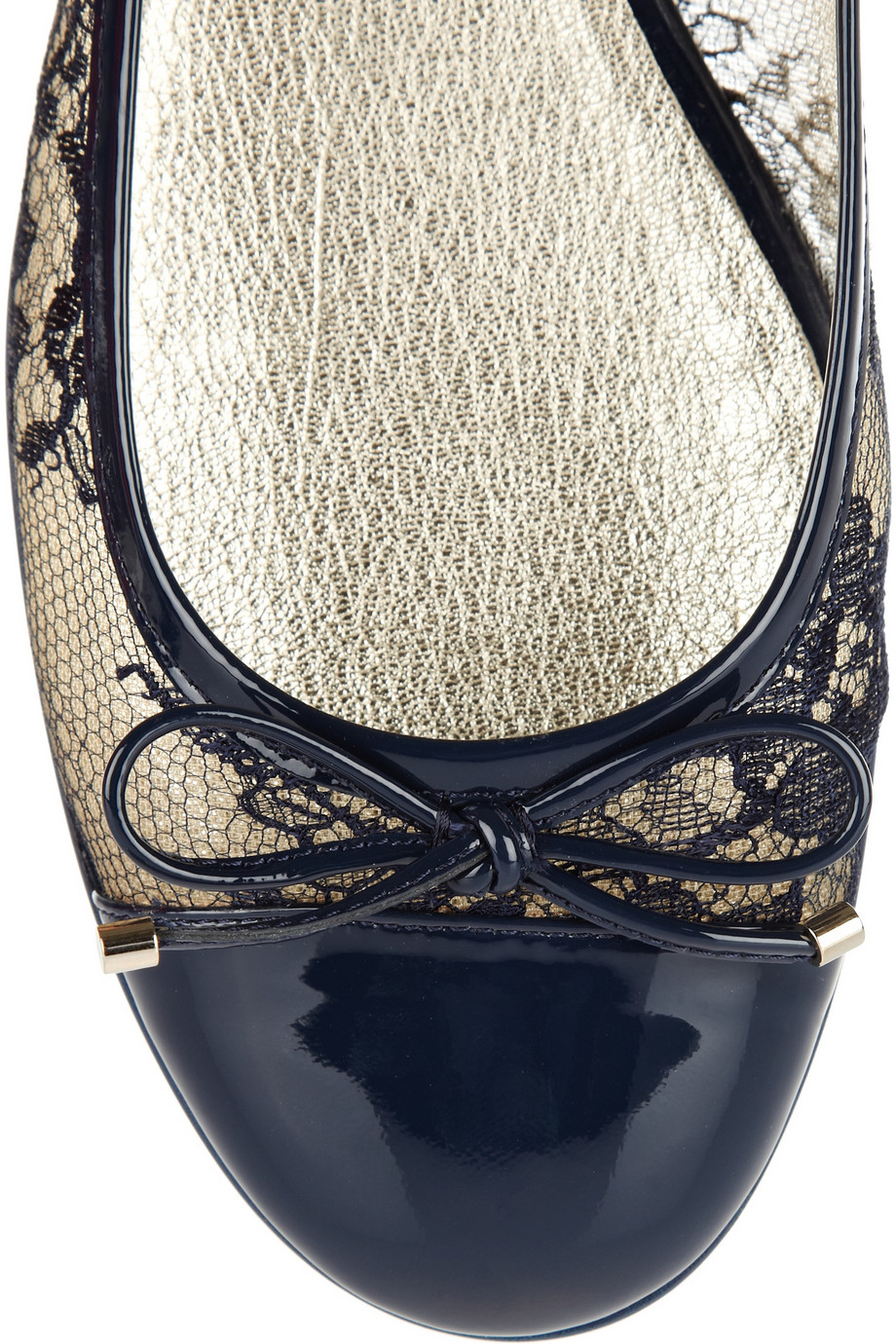 black lace ballet flats