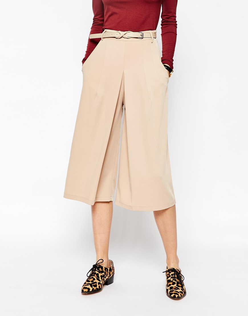 Lyst - Paisie High Waisted Culottes in Brown