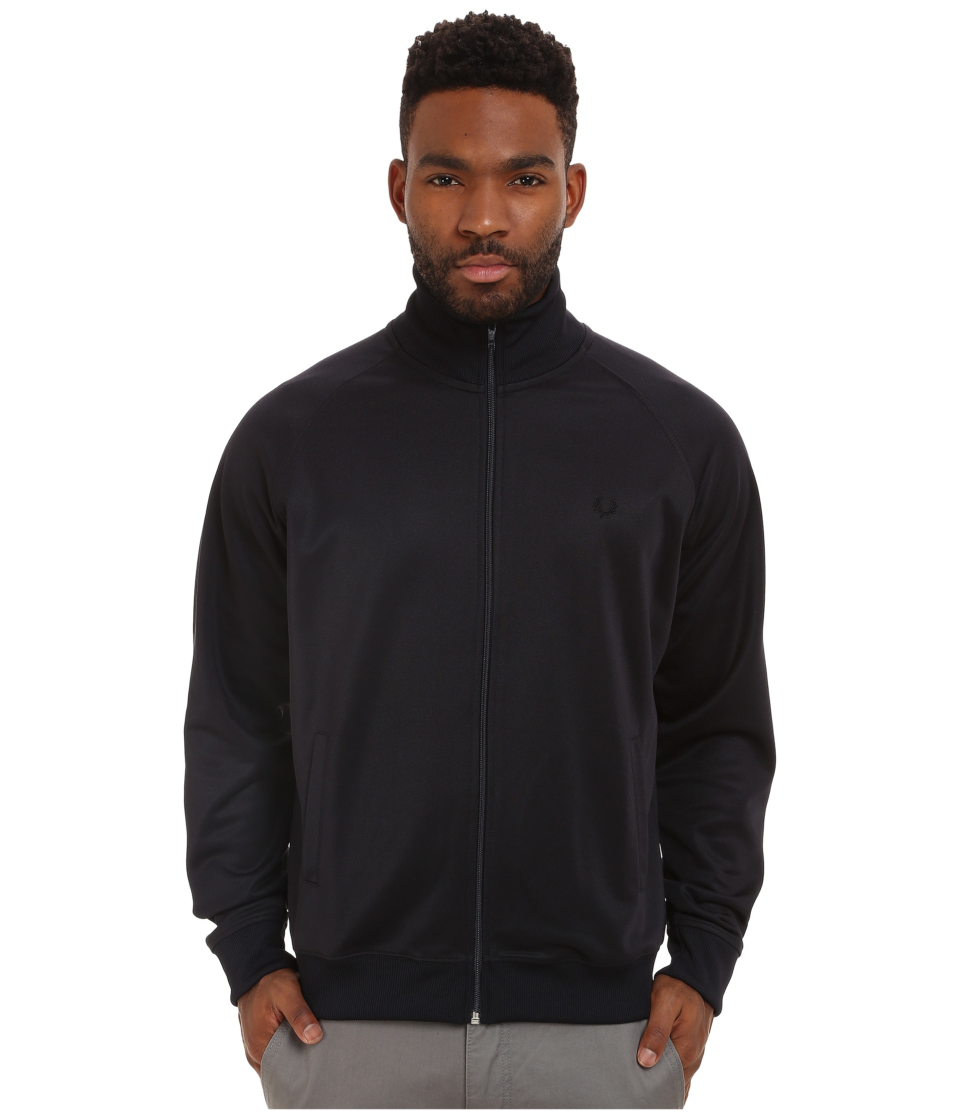 Fred Perry Plain Track Jacket in Blue for Men - Lyst
