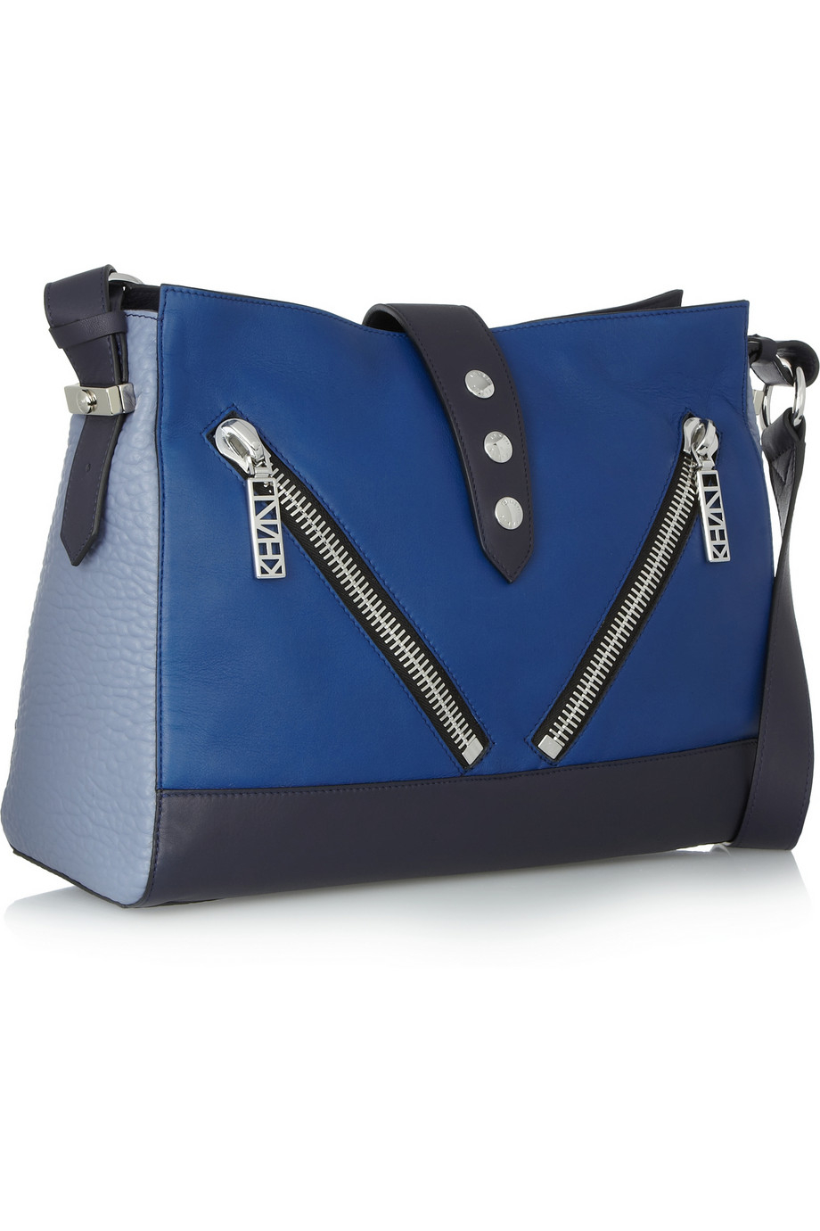 Kenzo Kalifornia Leather Shoulder Bag in Blue | Lyst
