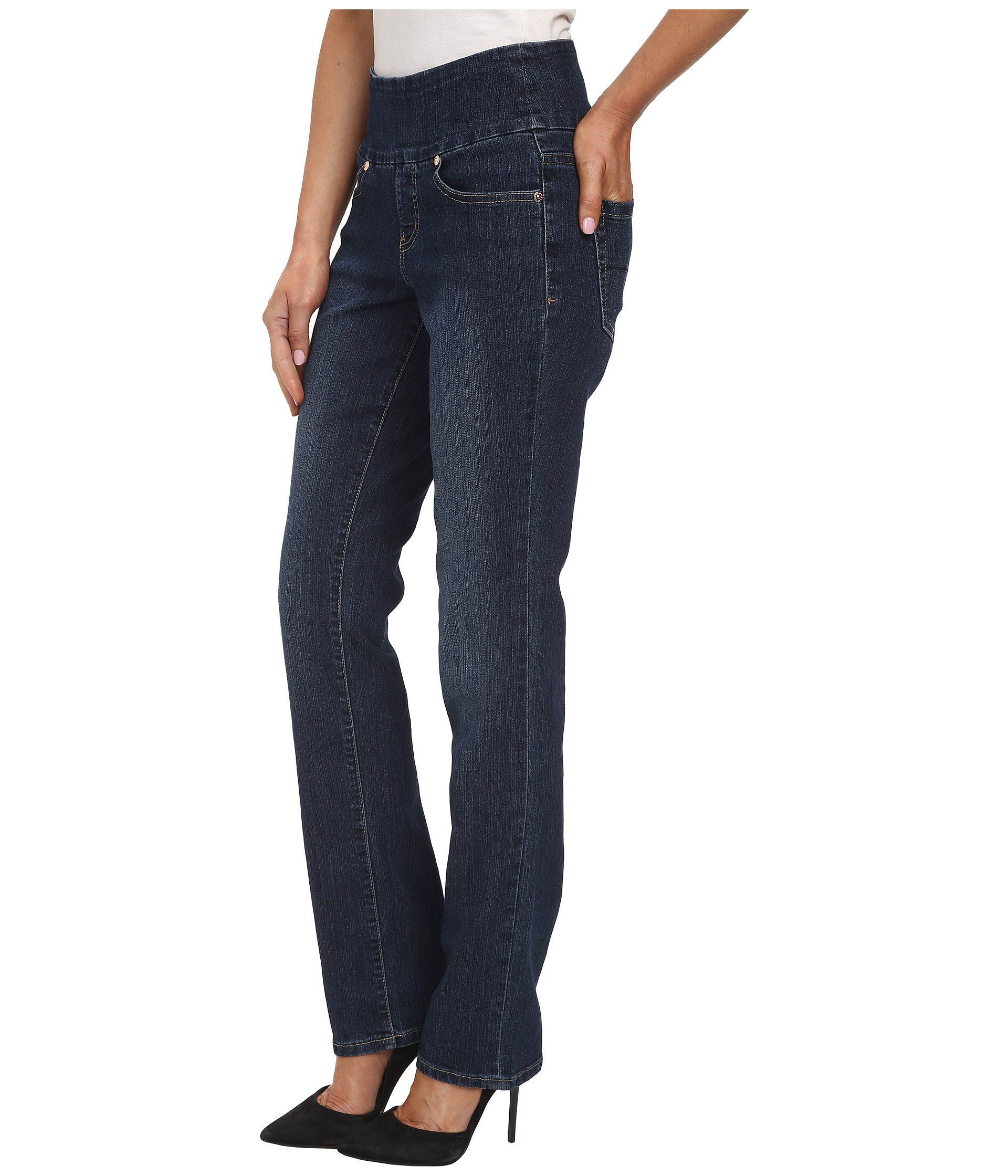 Jag jeans Peri Pull-On Straight Leg In Blue Shadow in Blue (Blue Shadow ...
