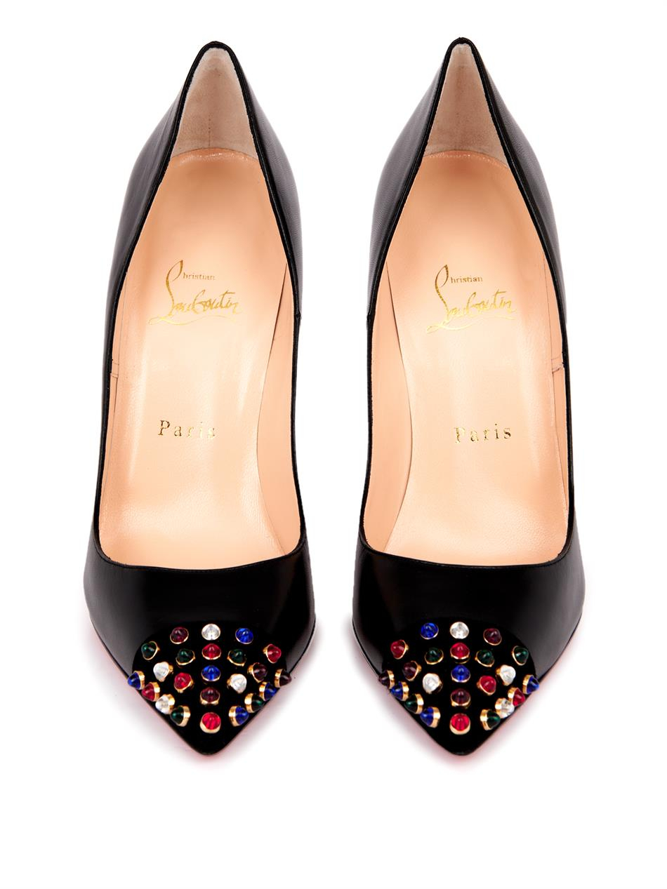 Christian louboutin Cabo 120Mm Embellished Pumps in Black | Lyst  