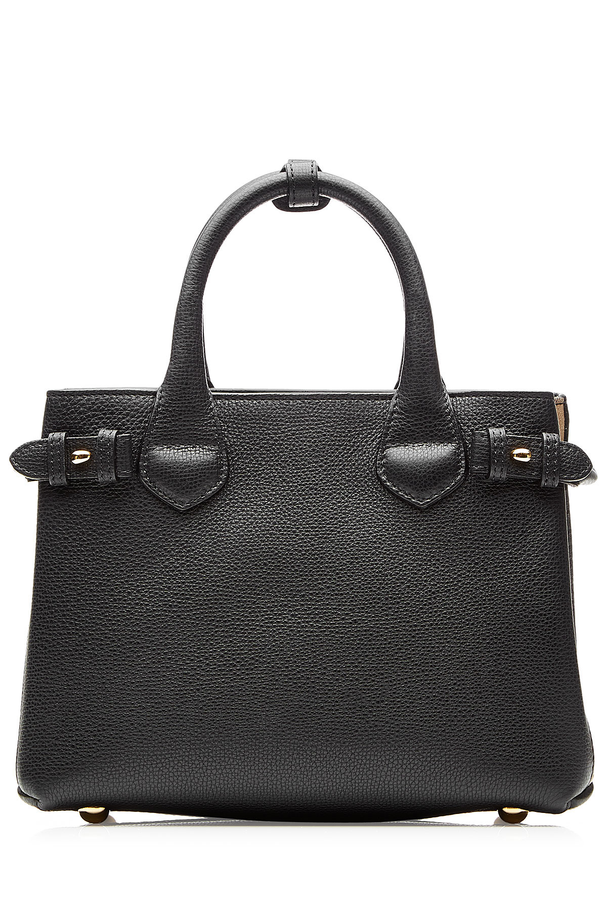 Burberry Small Banner Leather Tote - Black in Black - Lyst