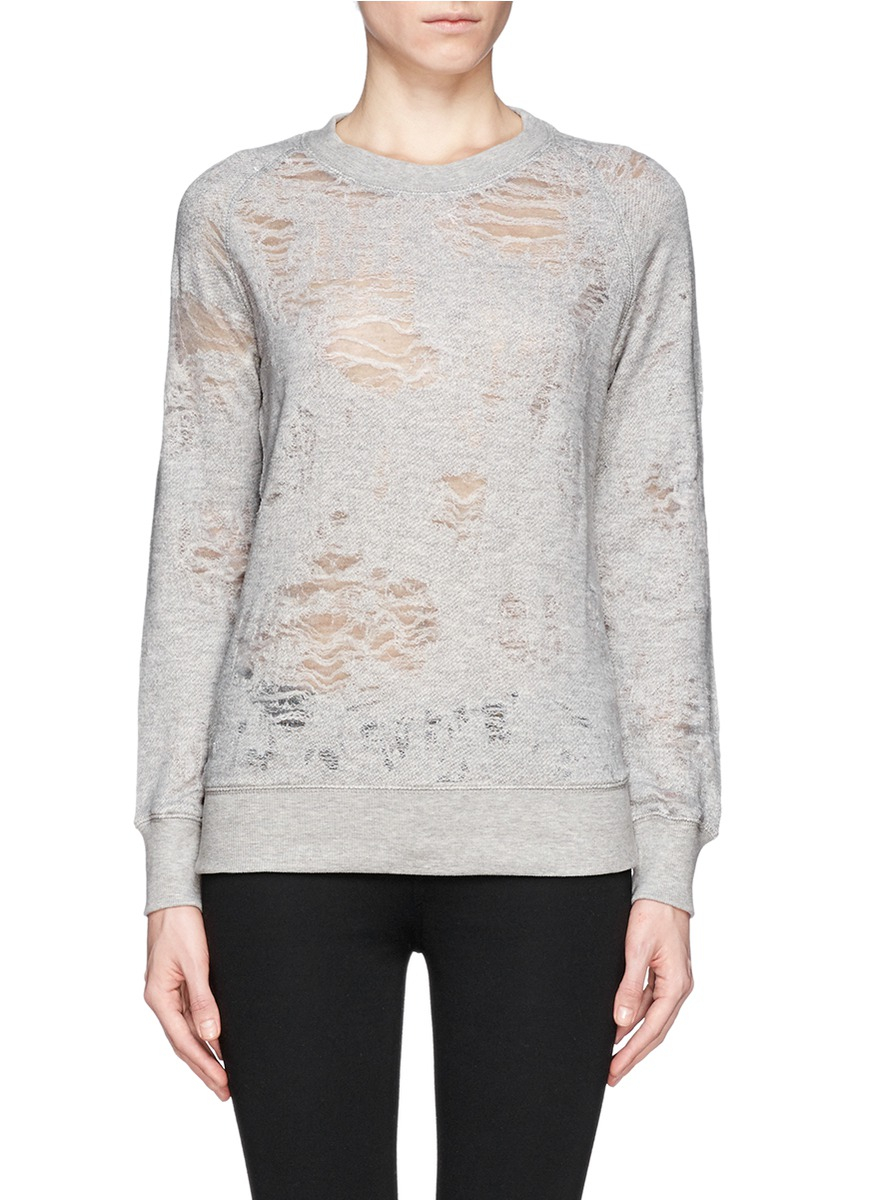 Lyst - Iro Nona Distressed Sweatshirt in Gray