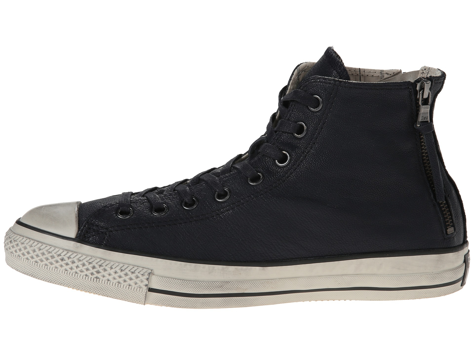 Converse Chuck Taylor All Star Double Heel Zip Quito Leather in Blue - Lyst