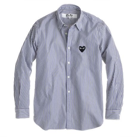 J.crew Play Comme Des Garçons® Button-Down Shirt In Stripe in Blue for ...