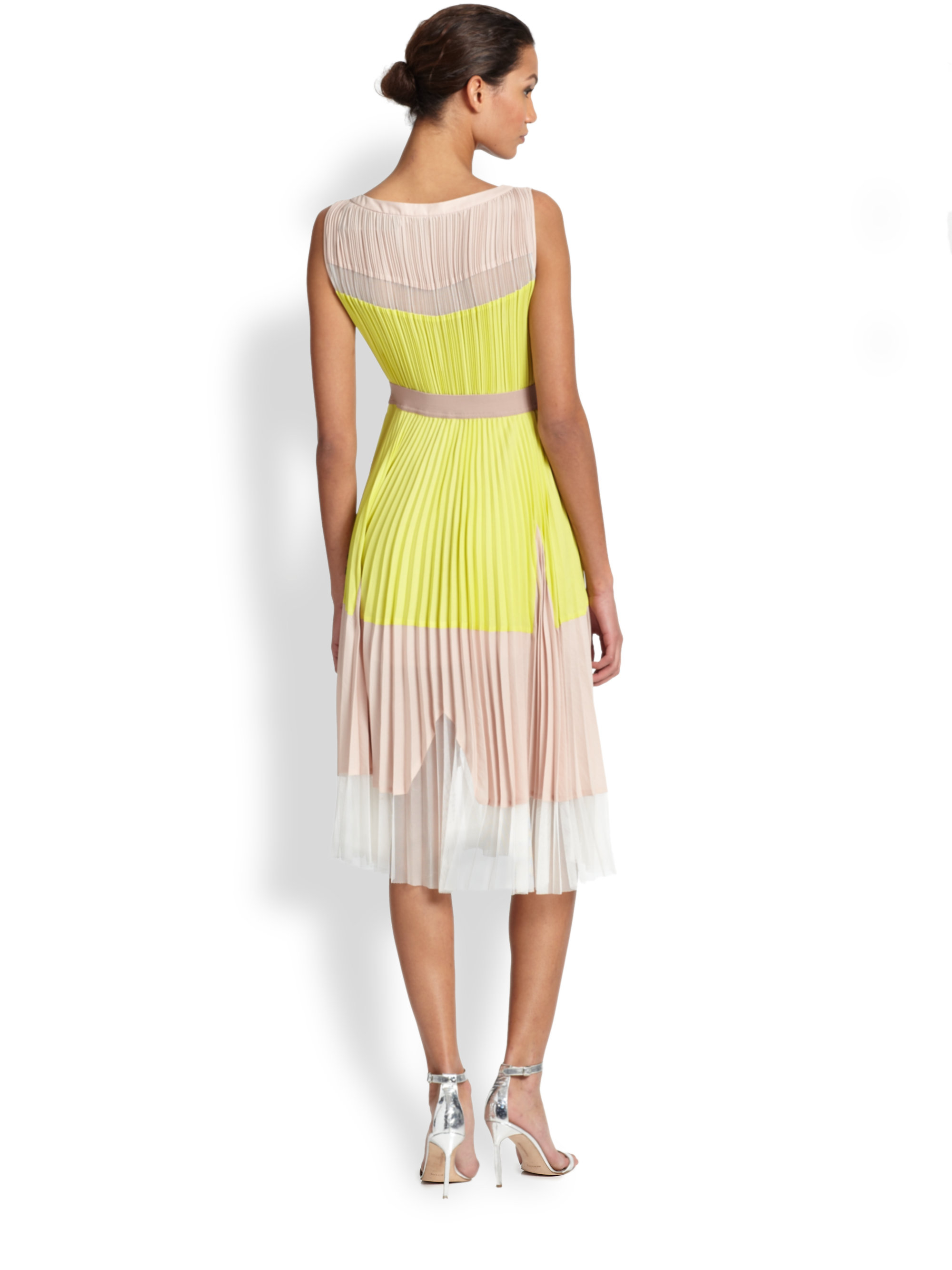 Yellow Colorblock Dress