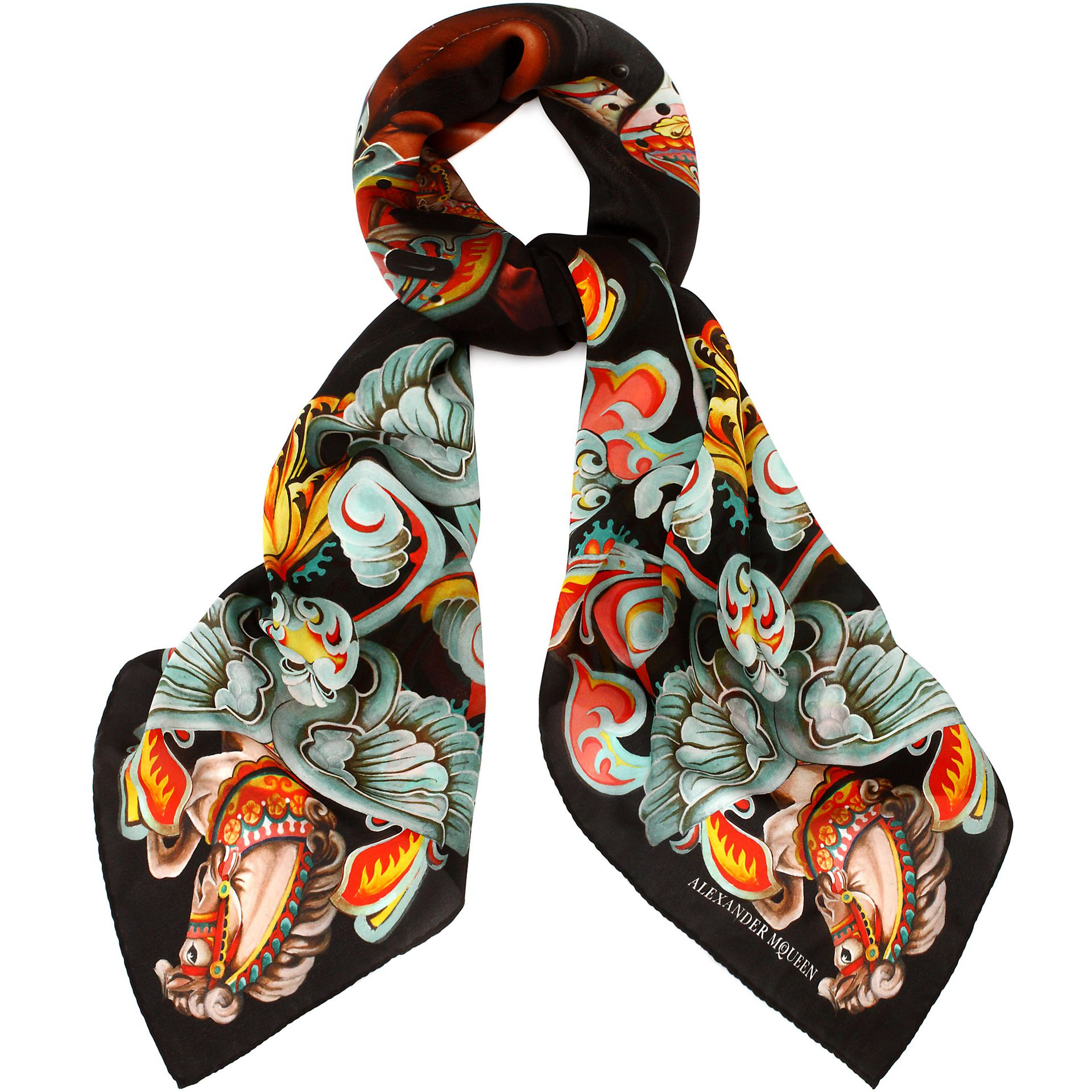 Lyst - Alexander McQueen Special Edition 'it's Only A Game' Scarf in Green