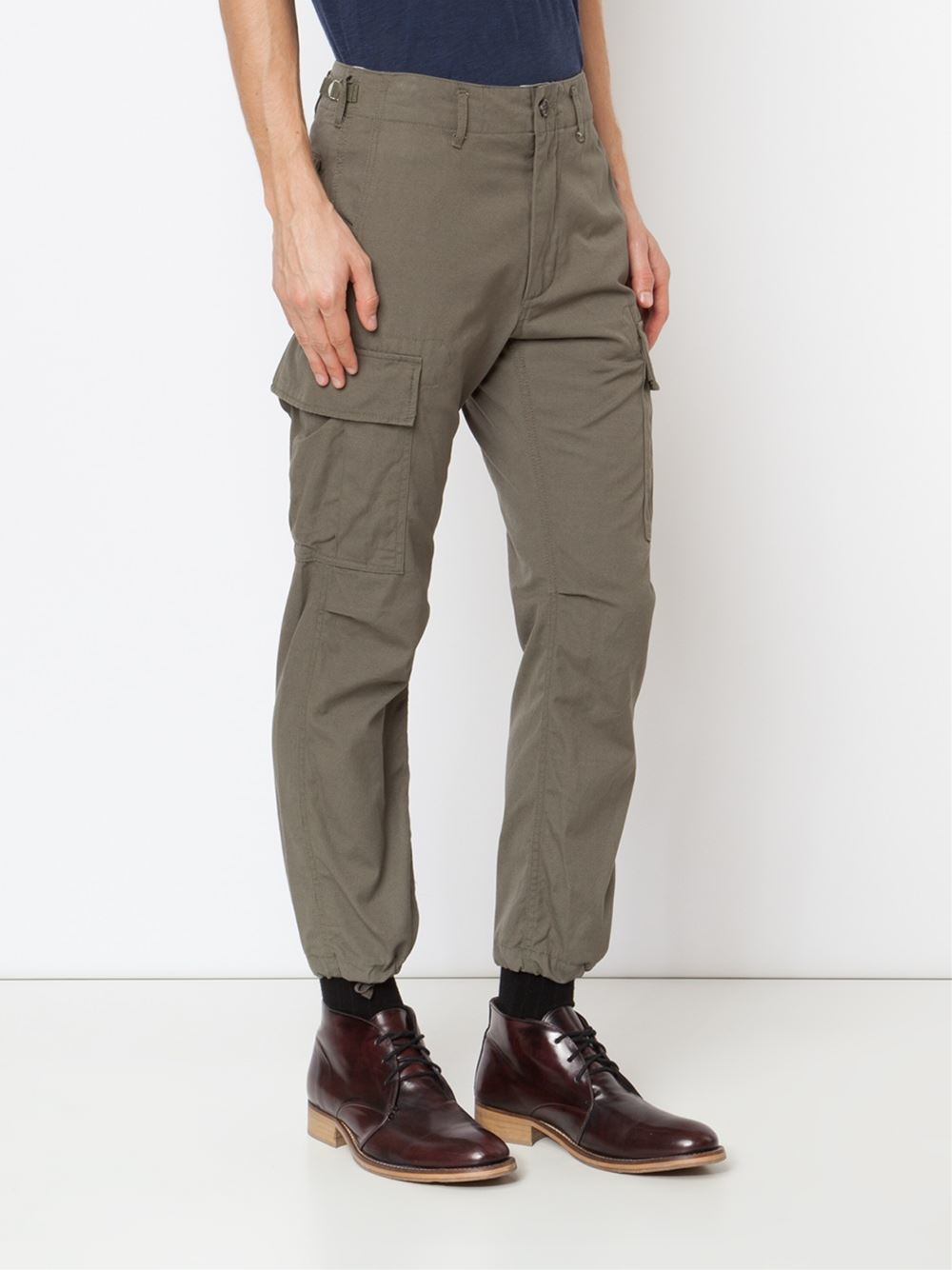 Engineered Garments Cargo Tapered Trousers in Green for Men - Lyst