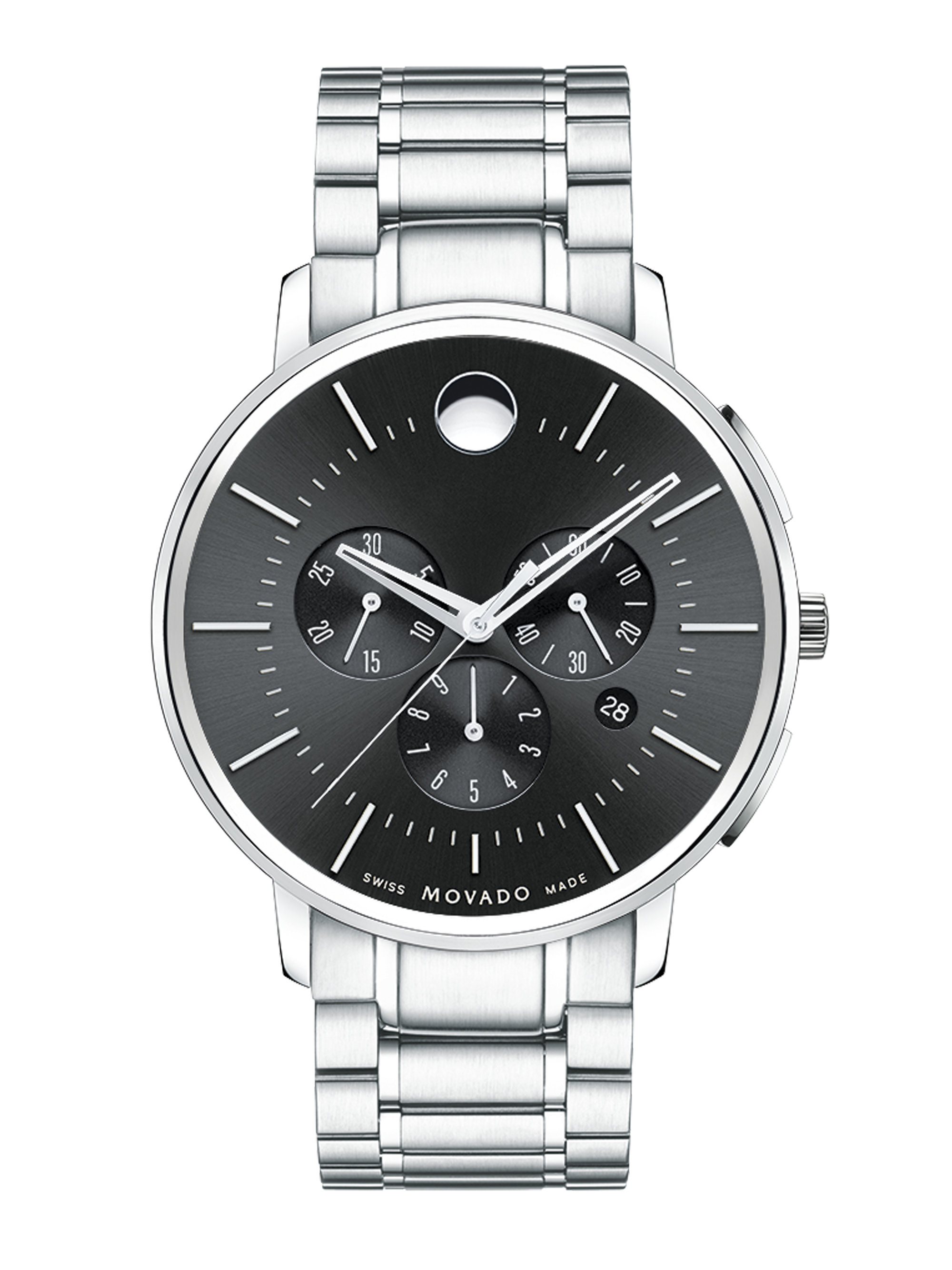 Lyst Movado Tc Stainless Steel Chronograph Bracelet Watch in Metallic