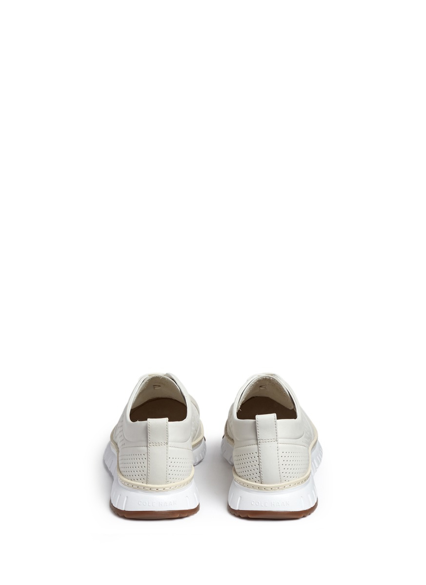 zerogrand perforated leather sneakers