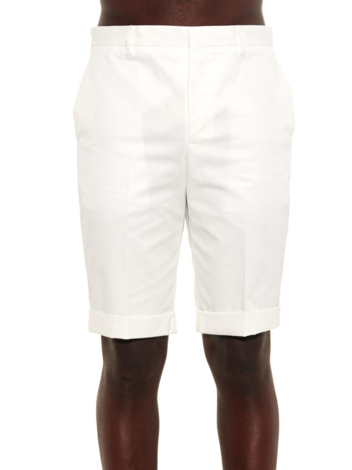 white chino shorts for men